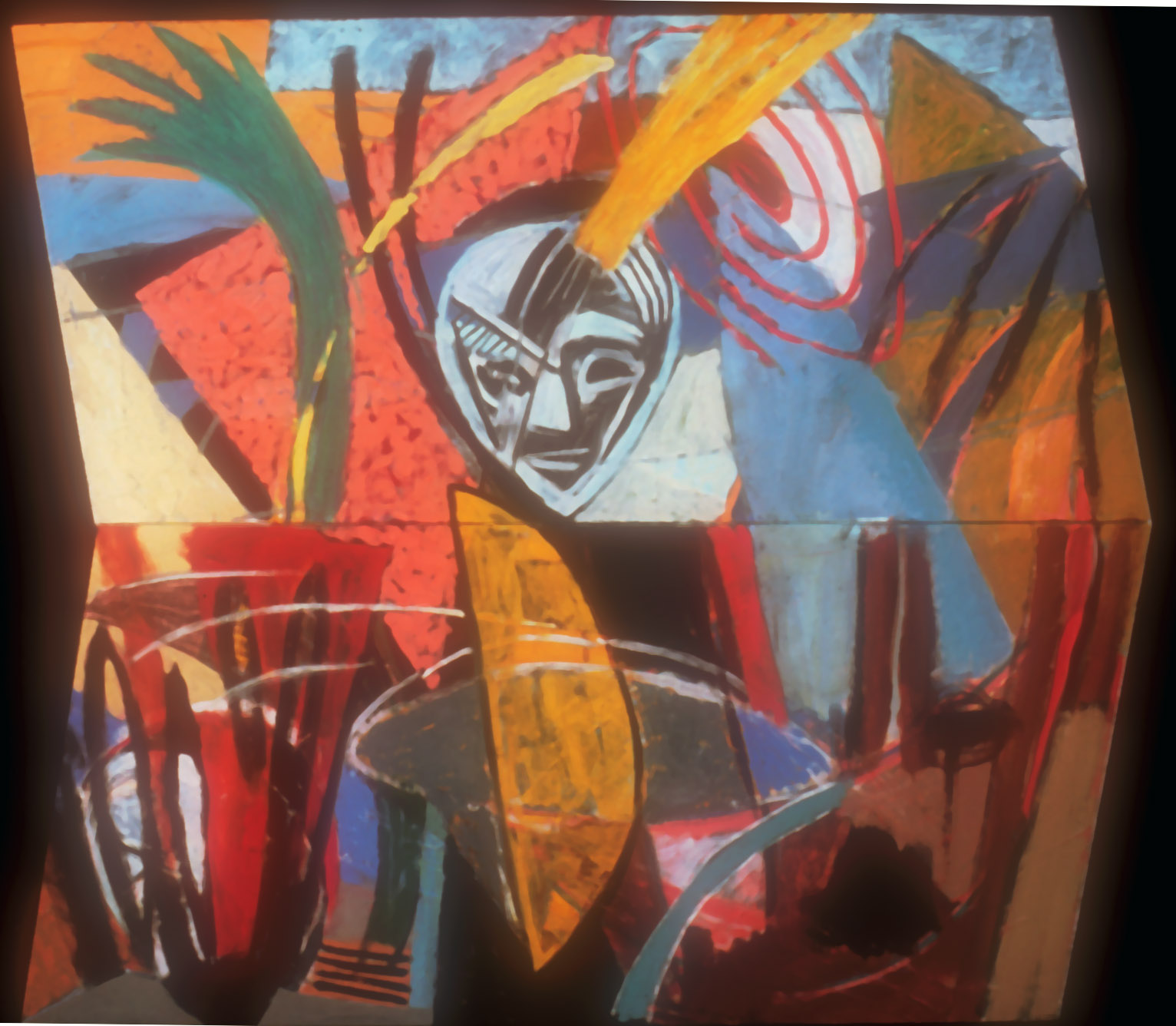 Invocation. 1986. oil on canvas 71" X 78 1/4" (diptych)