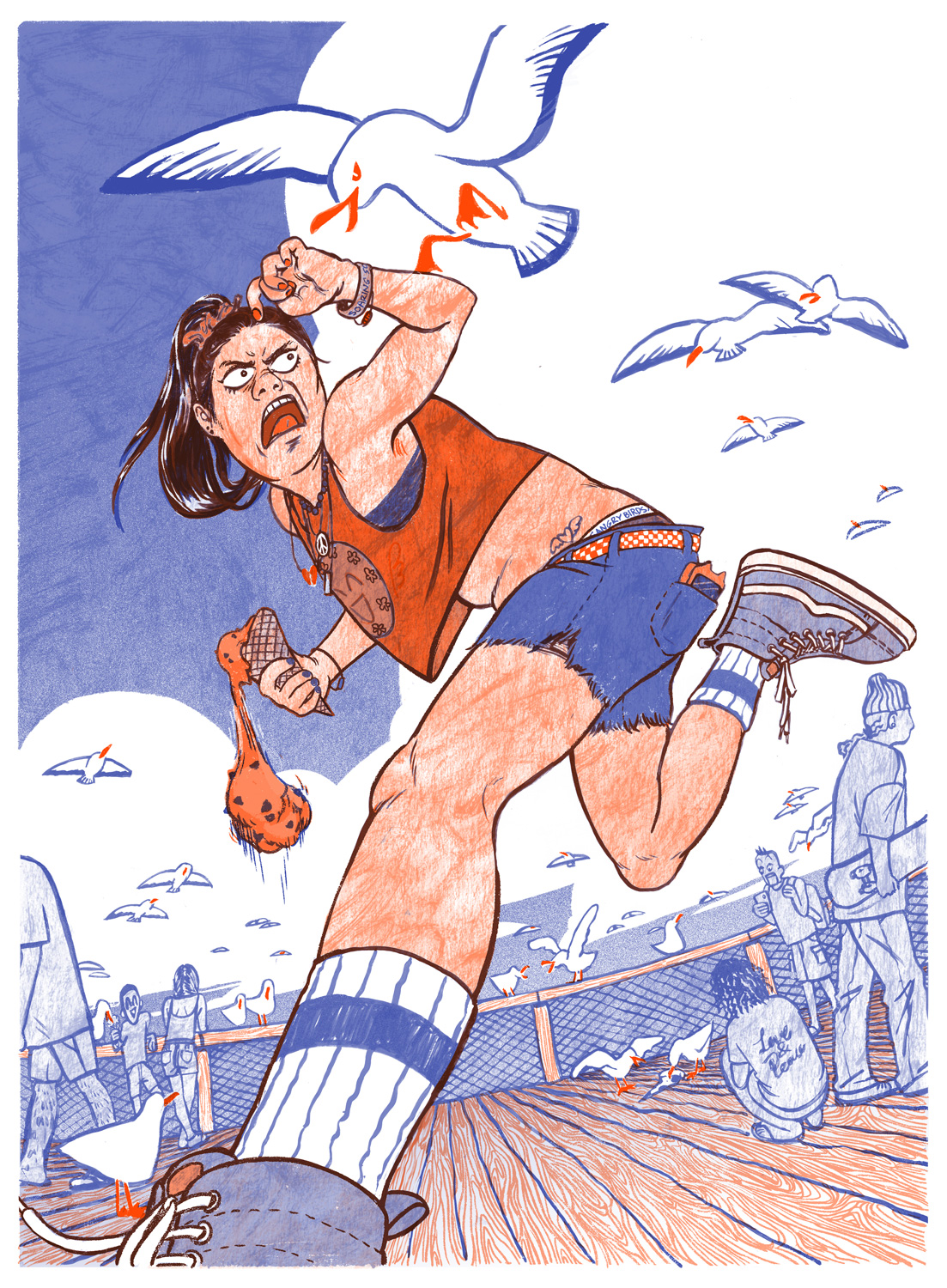 [gull trouble] ink + digital