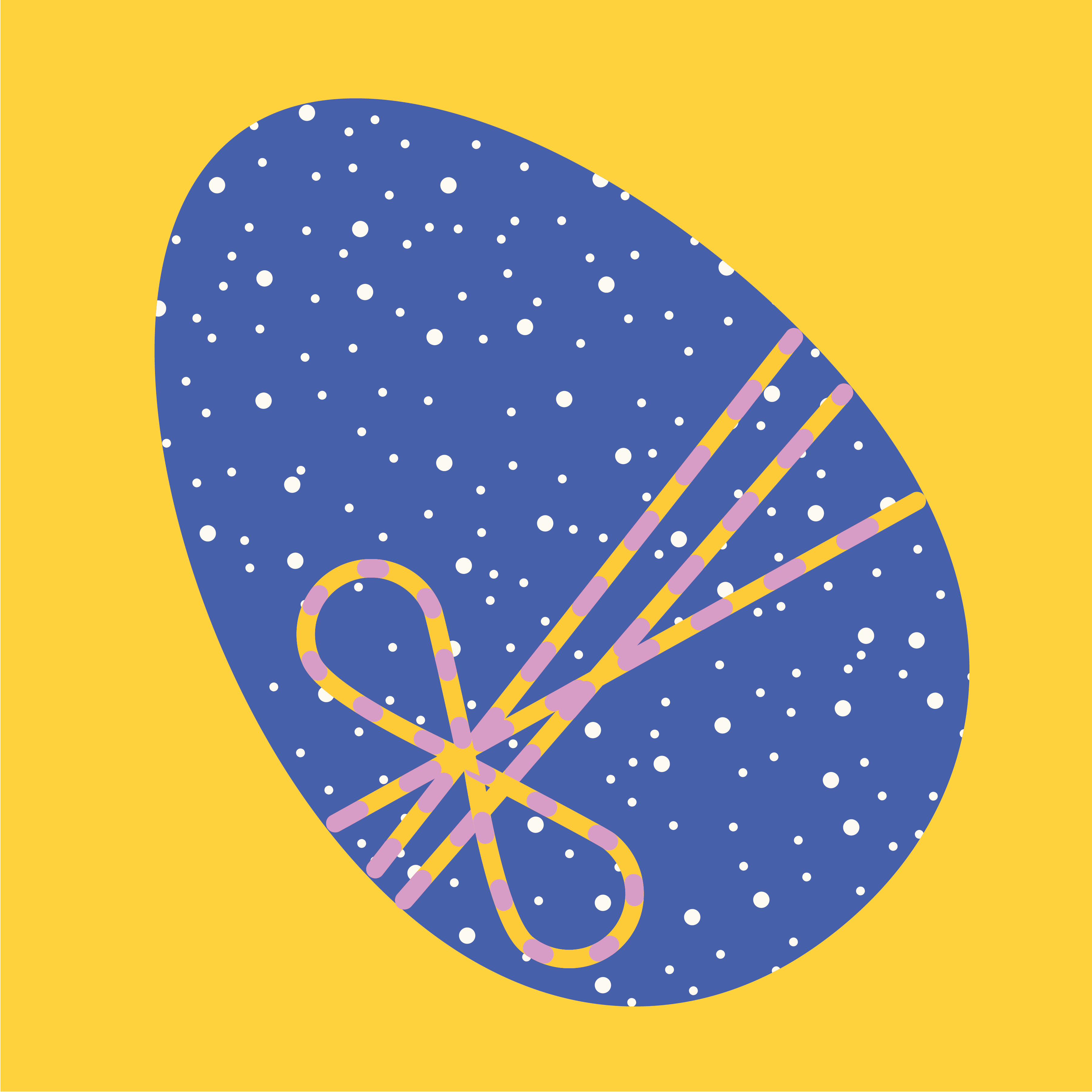 Inverted giant easter egg