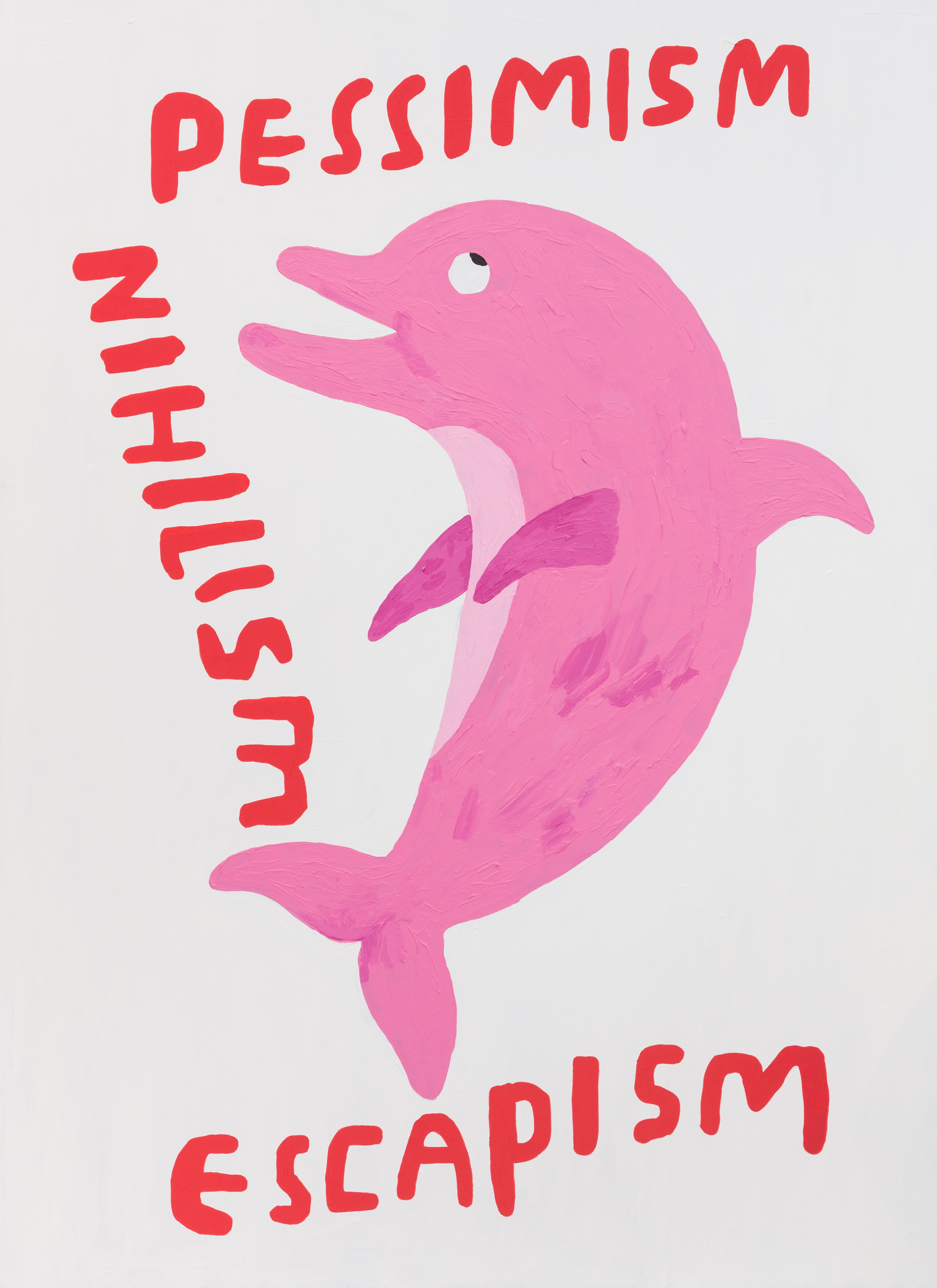 Top 3 qualities of highly interesting people. 2019Acrylic on MDF110 × 80 cm