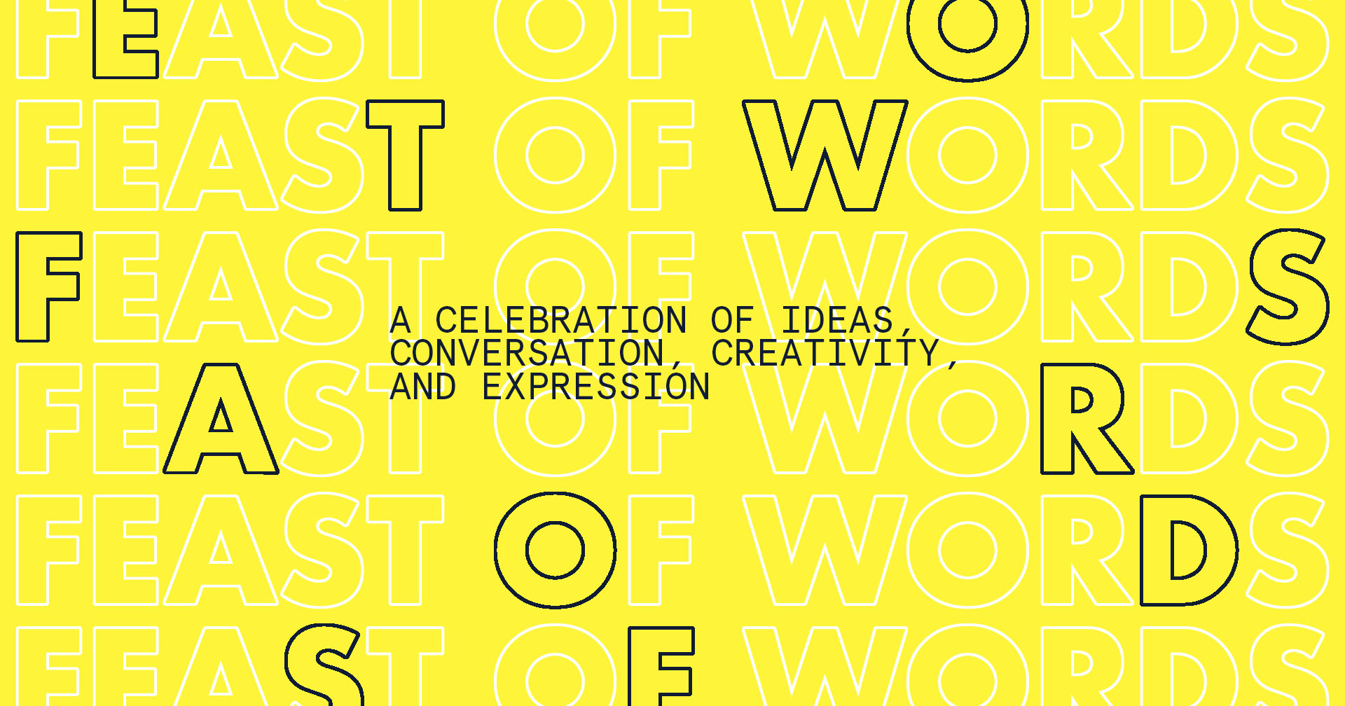Cover photo for Feast of Words, an event where strangers were invited to share a meal over a "menu" of thought-provoking questions.