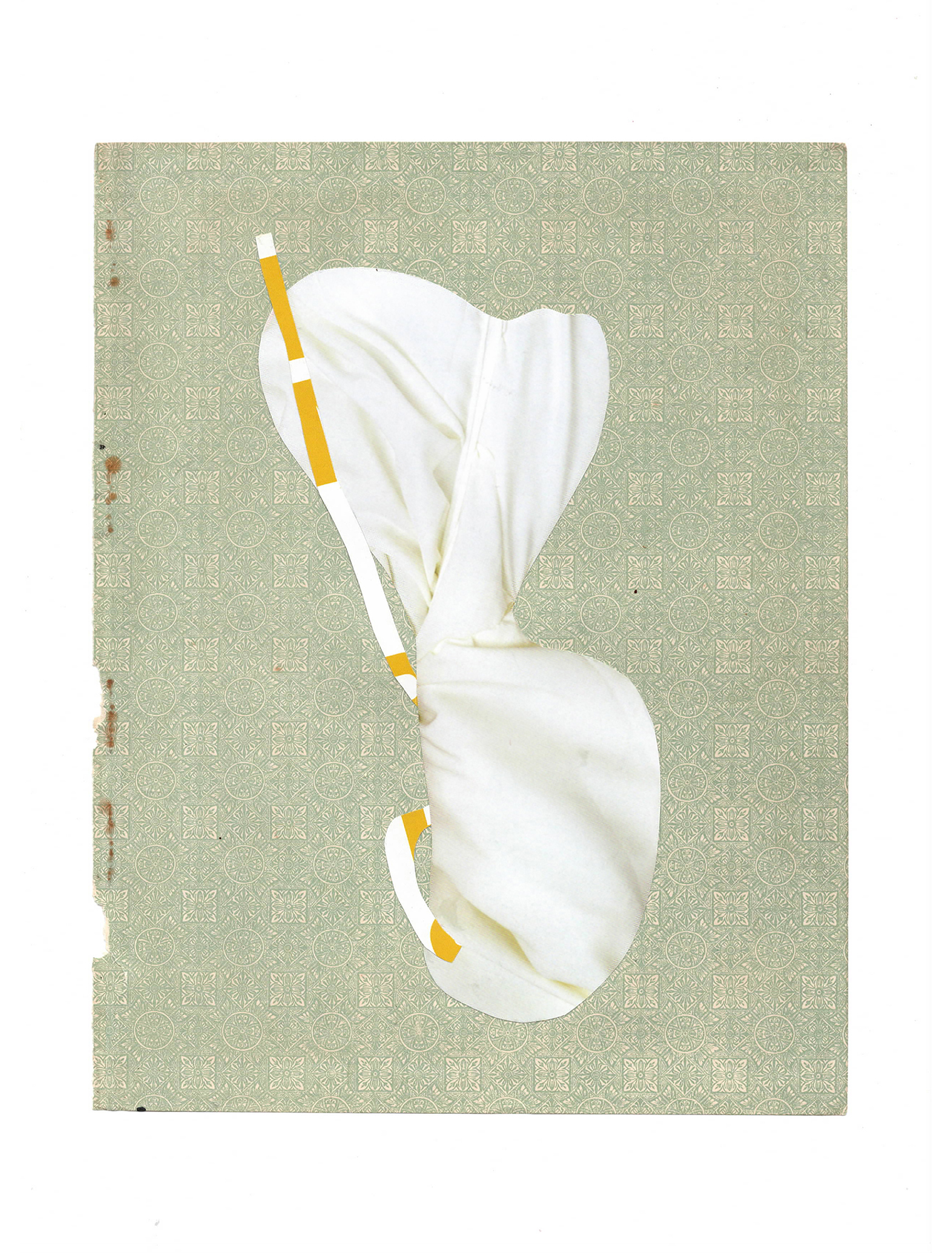 'Bundle' collage on endpaper