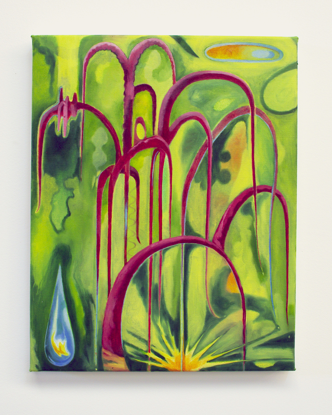 Love lies bleeding, oil on linen, 28 x 35 cm, 2022