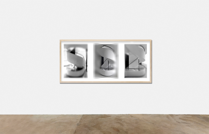 Jorge Miño, Balane of Tension series, 2014. Digital print on rice paper, 39 x 83 inches,