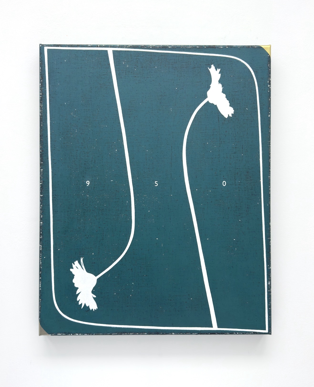  'Color by number’ (A tribute to a 2023 painting, when a new coat and warmest wishes provided precious moments), 2023-2025, acrylic on canvas, 50 x 40 cm, private collection.