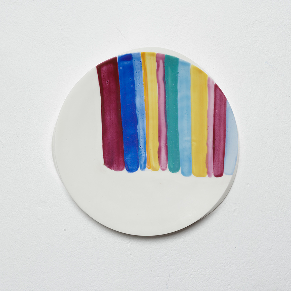 Nr.7, 2020, painted porcelain, Ø 21 cm