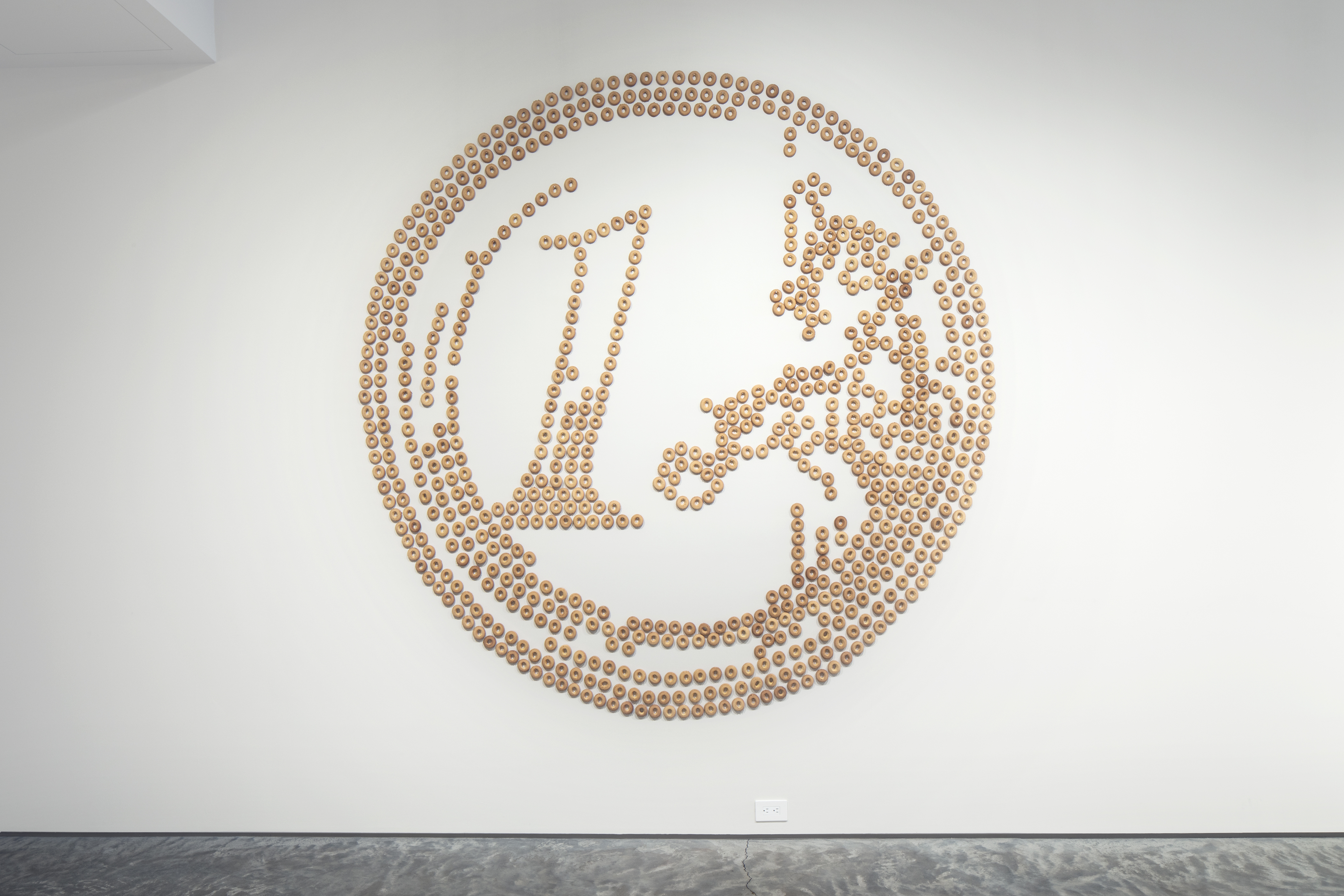 Matej Knezevic, Bittersweet (Euro), 2015, Ringo cookies, 8'2" in diameter.