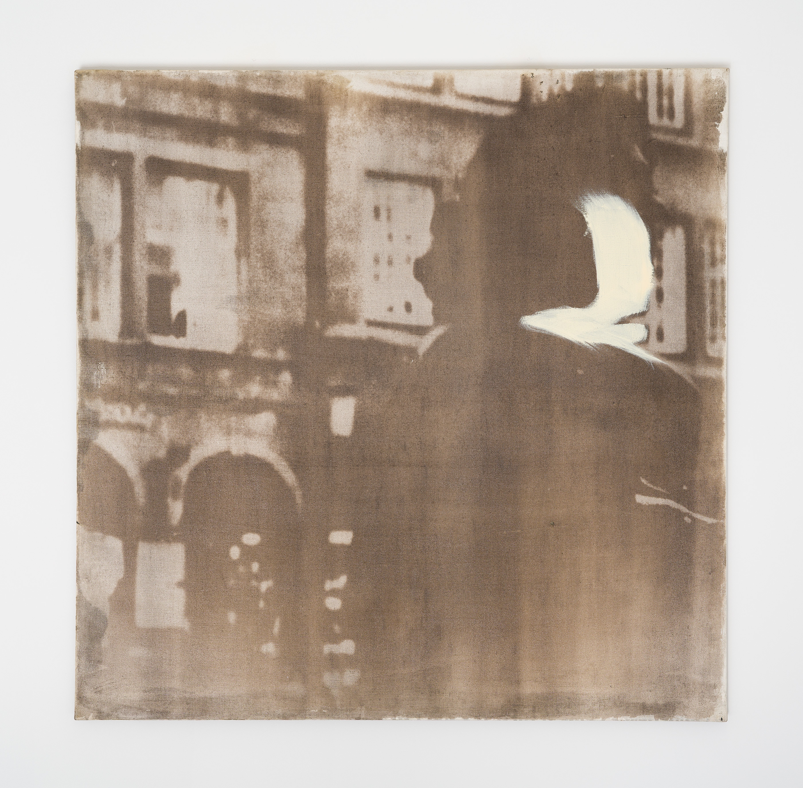 Untitled (P011), 1989, photo emulsion and oil on canvas, 37 3/8 x 37 3/8 in. (95 x 95 cm.)