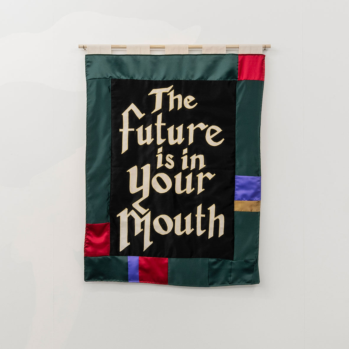 The Future is in Your Mouth, Satin and cotton, 2023