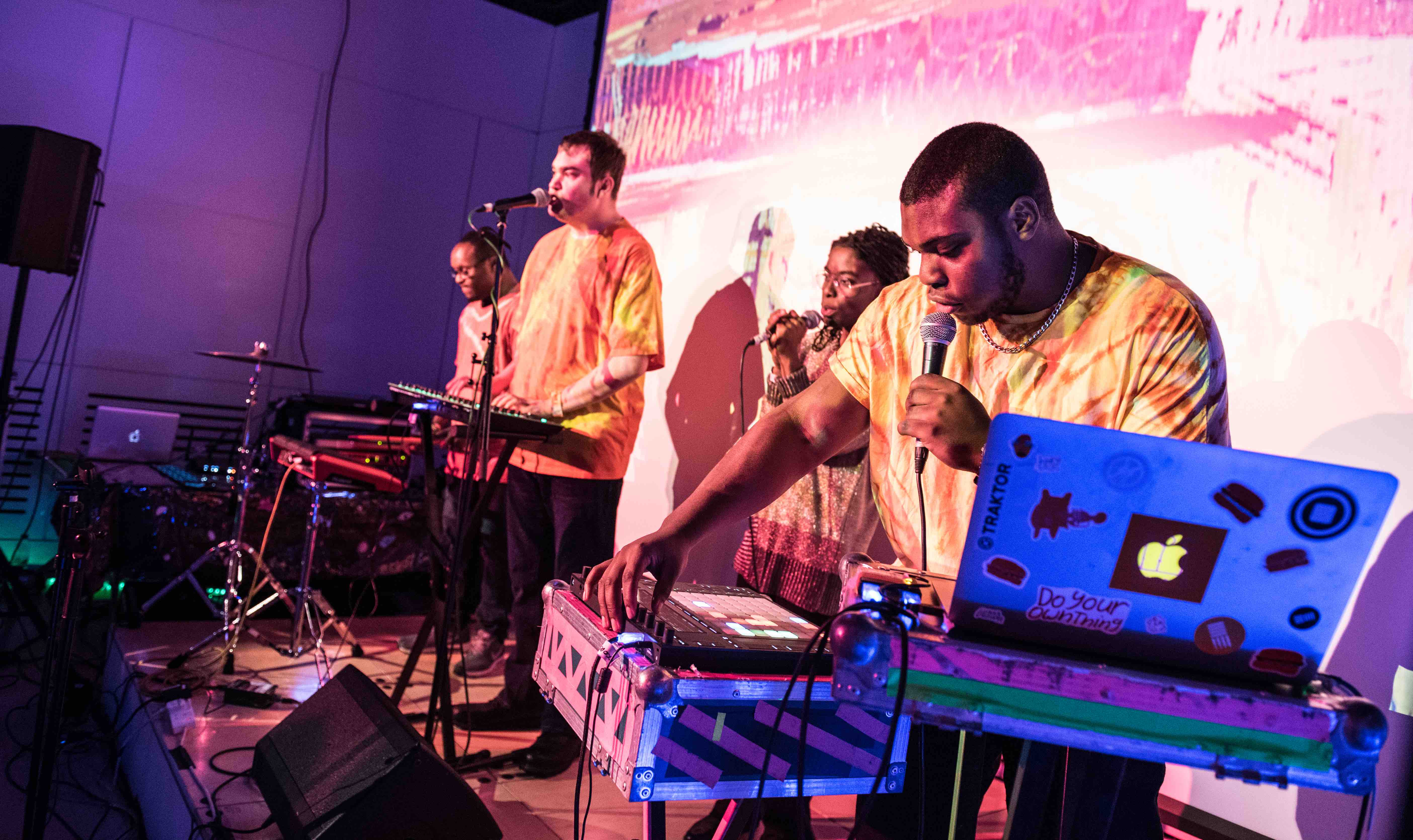 Electric Fire performing on stage