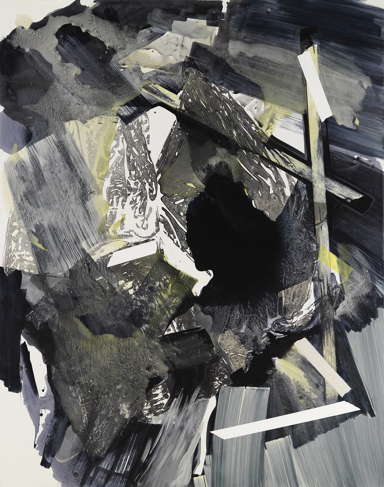 Untitled, acrylic on polyester canvas, 76" x 60", 193 x 152 cm 2015