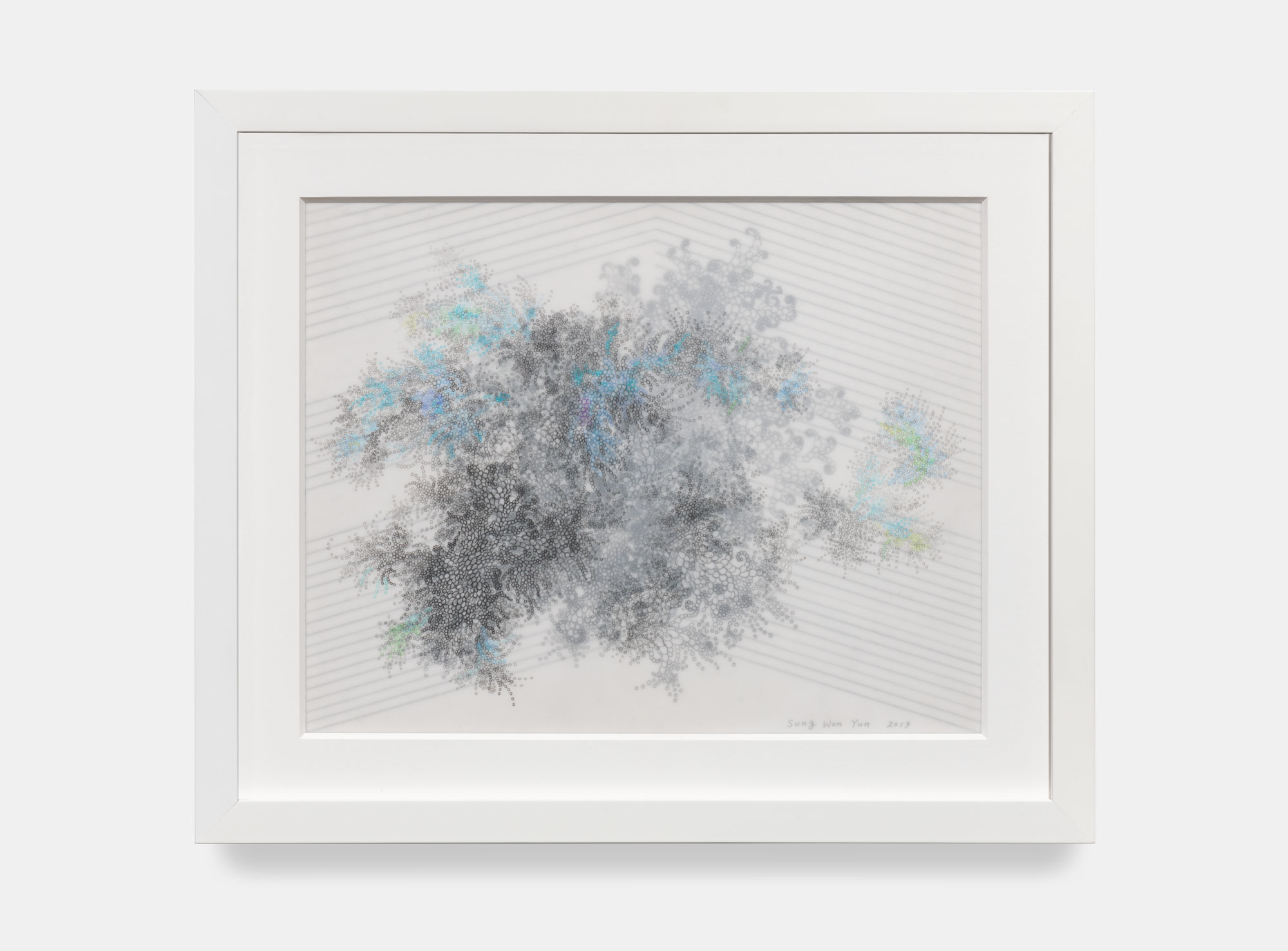 Sung Won YunCongeries of Time, 2019Graphite and colored pencil on drafting film11 1/2 x 14 in