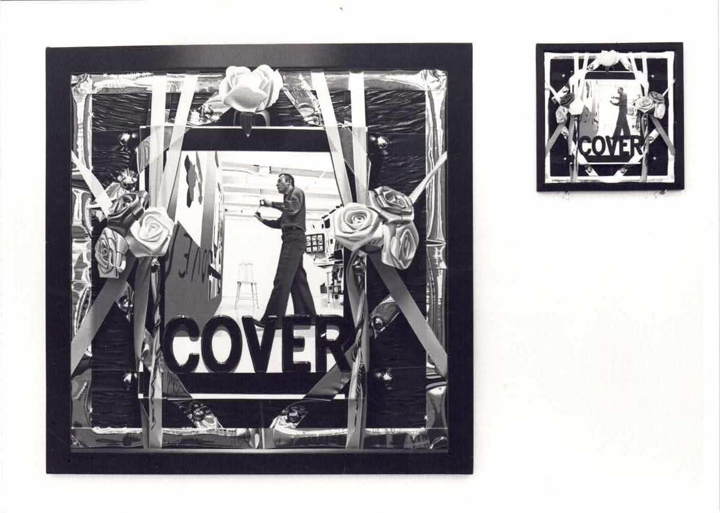 John Hall, Cover (1980), acrylic on canvas, 112 cm x 112 cm Maquette, mixed media, 38 cm x 38 cm