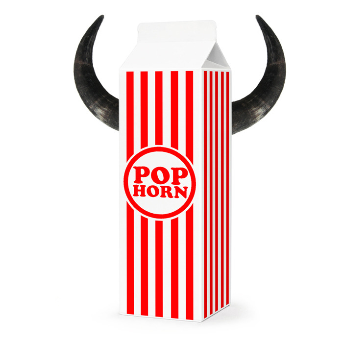 "POP HORN" from "milkCARTOoNs" series. Digital collage.