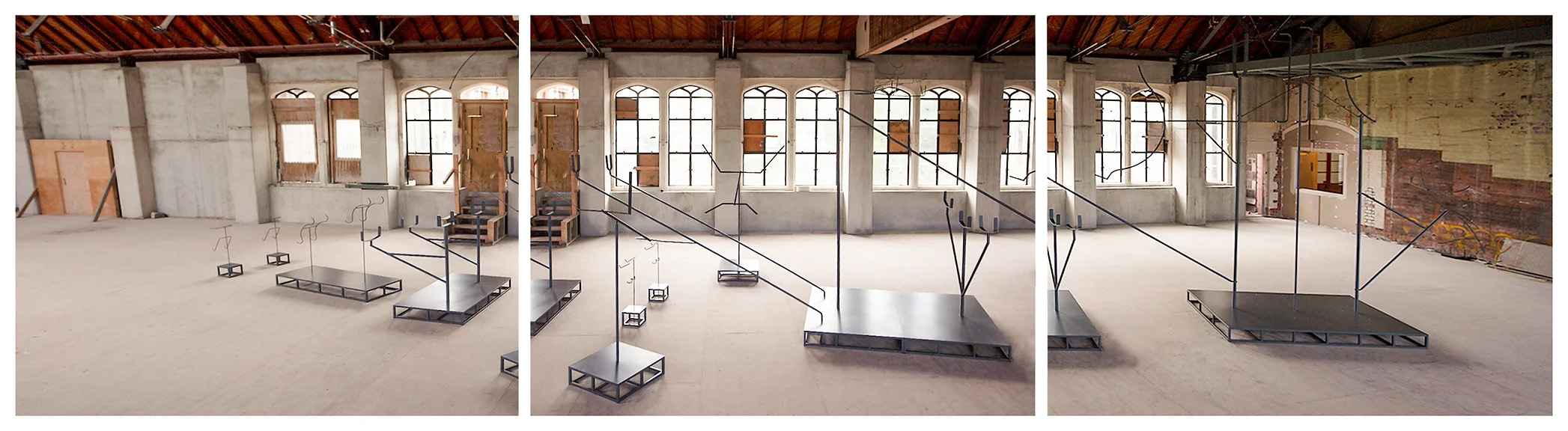 Lacuna, 2020Christchurch Arts Centre Powder-coated steel approx 5000mm x 5000mm x 20000mm