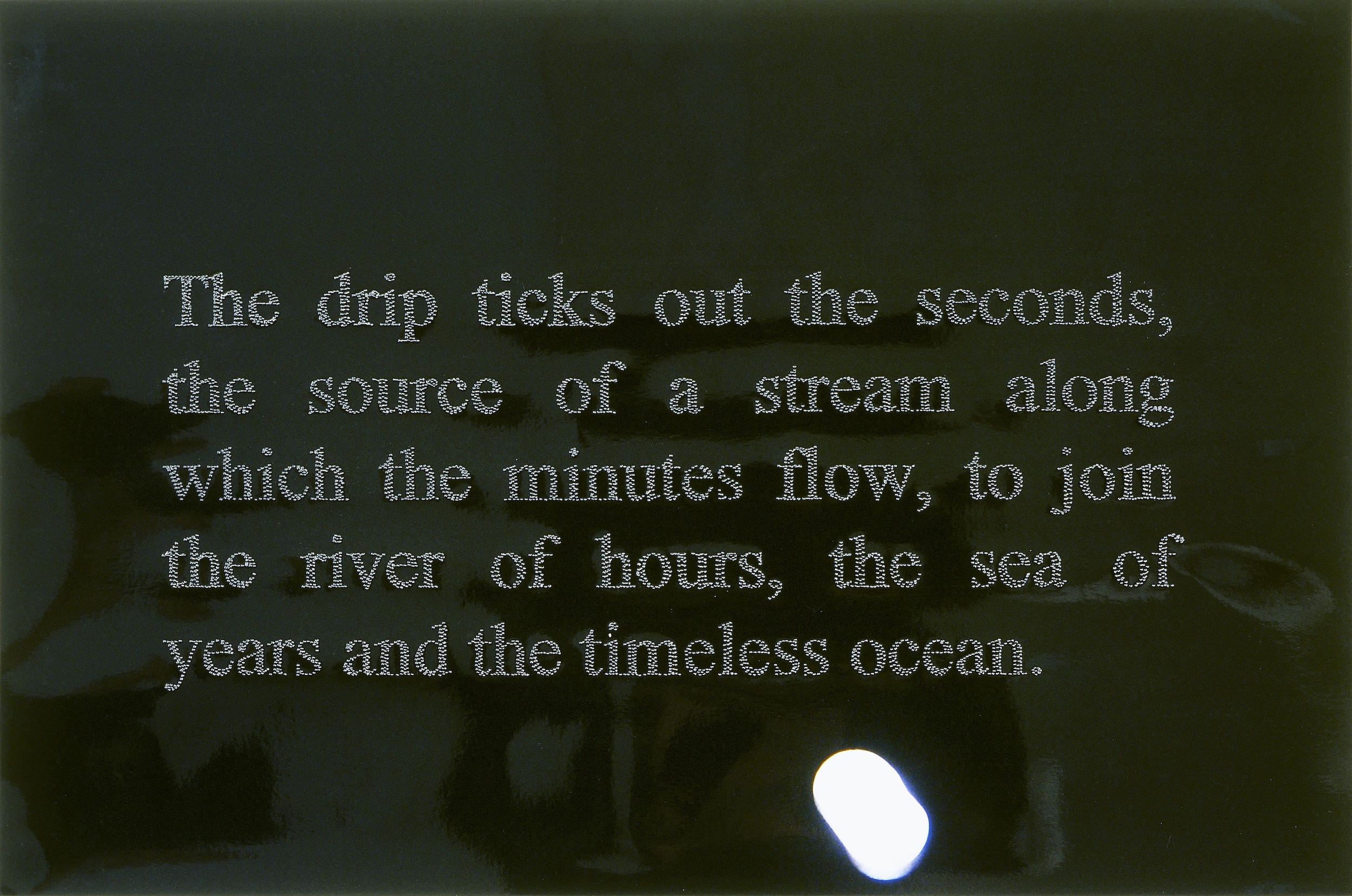  The River of Hours, 2005 . Perforations on photograph . 30 x 40 cm