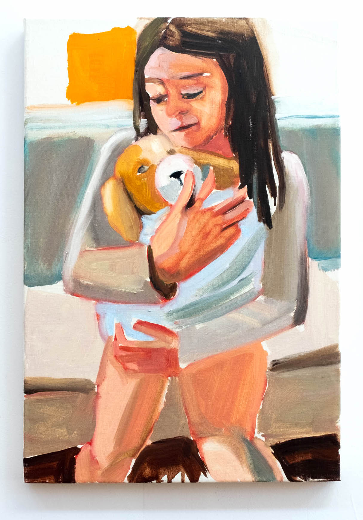 Sandy dog, oil on linen, 22 x 15 inches, 2019