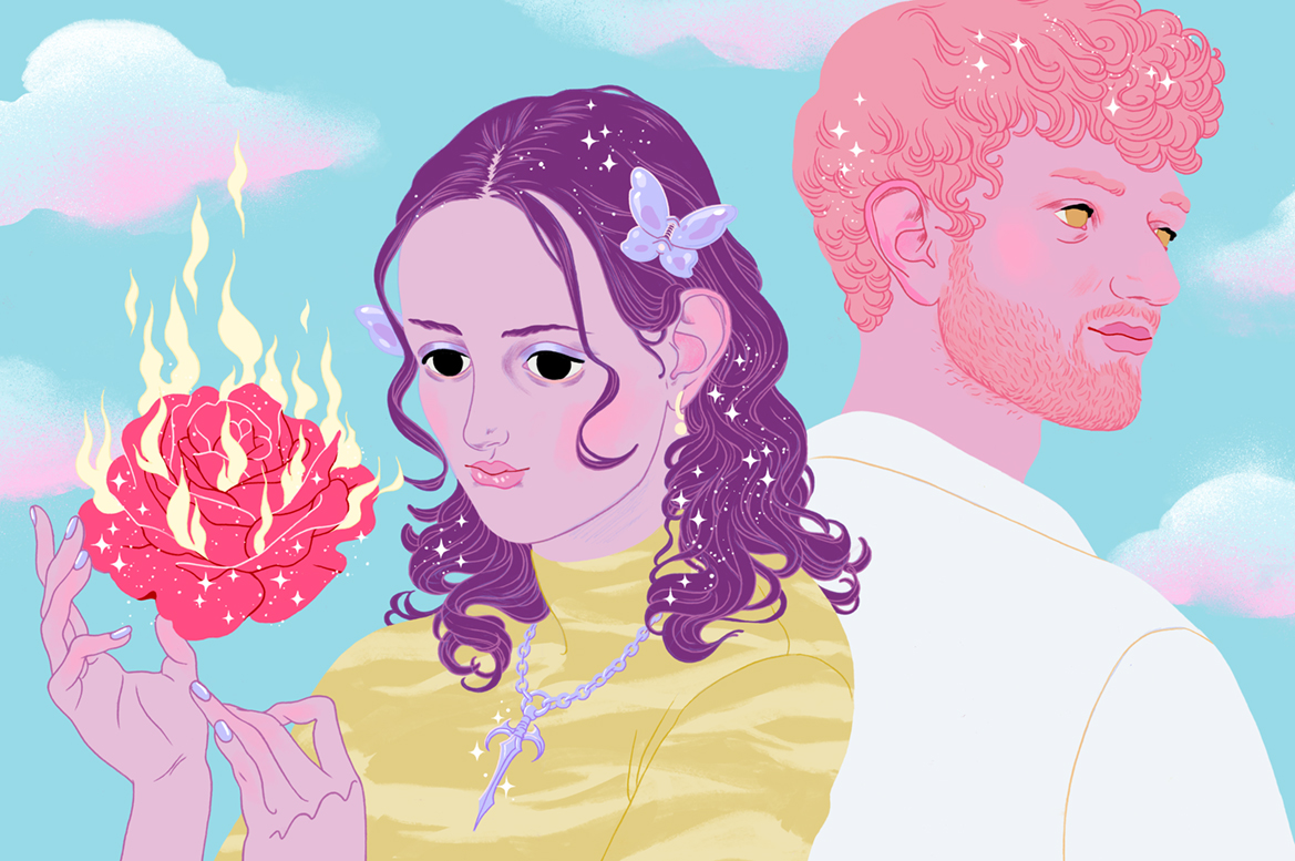 Editorial portrait of Magdalena Bay for The New Yorker, 2021