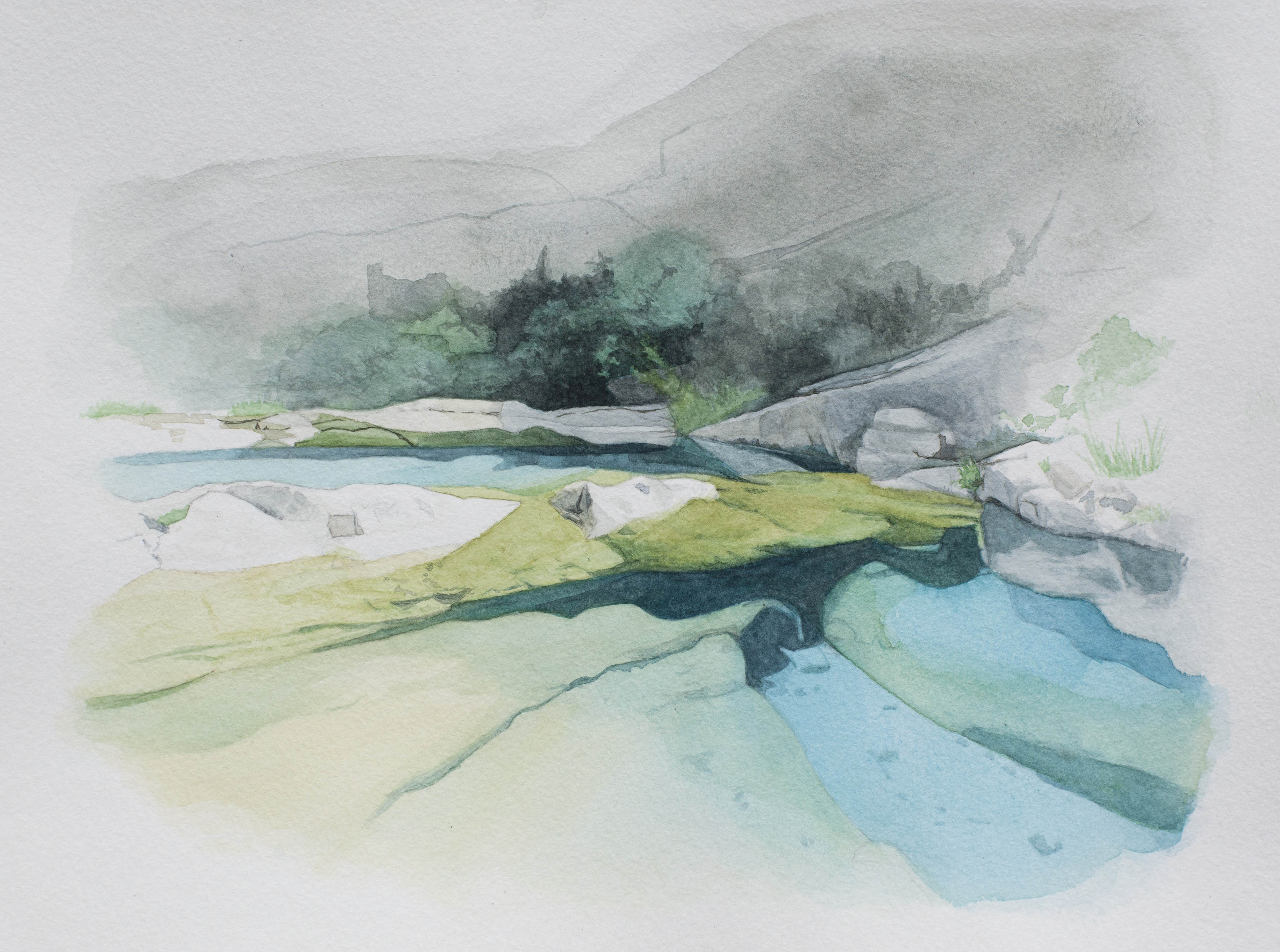 Le Verdouble (graphite et aquarelle sur papier, 21x29,7cm, janvier 2024)