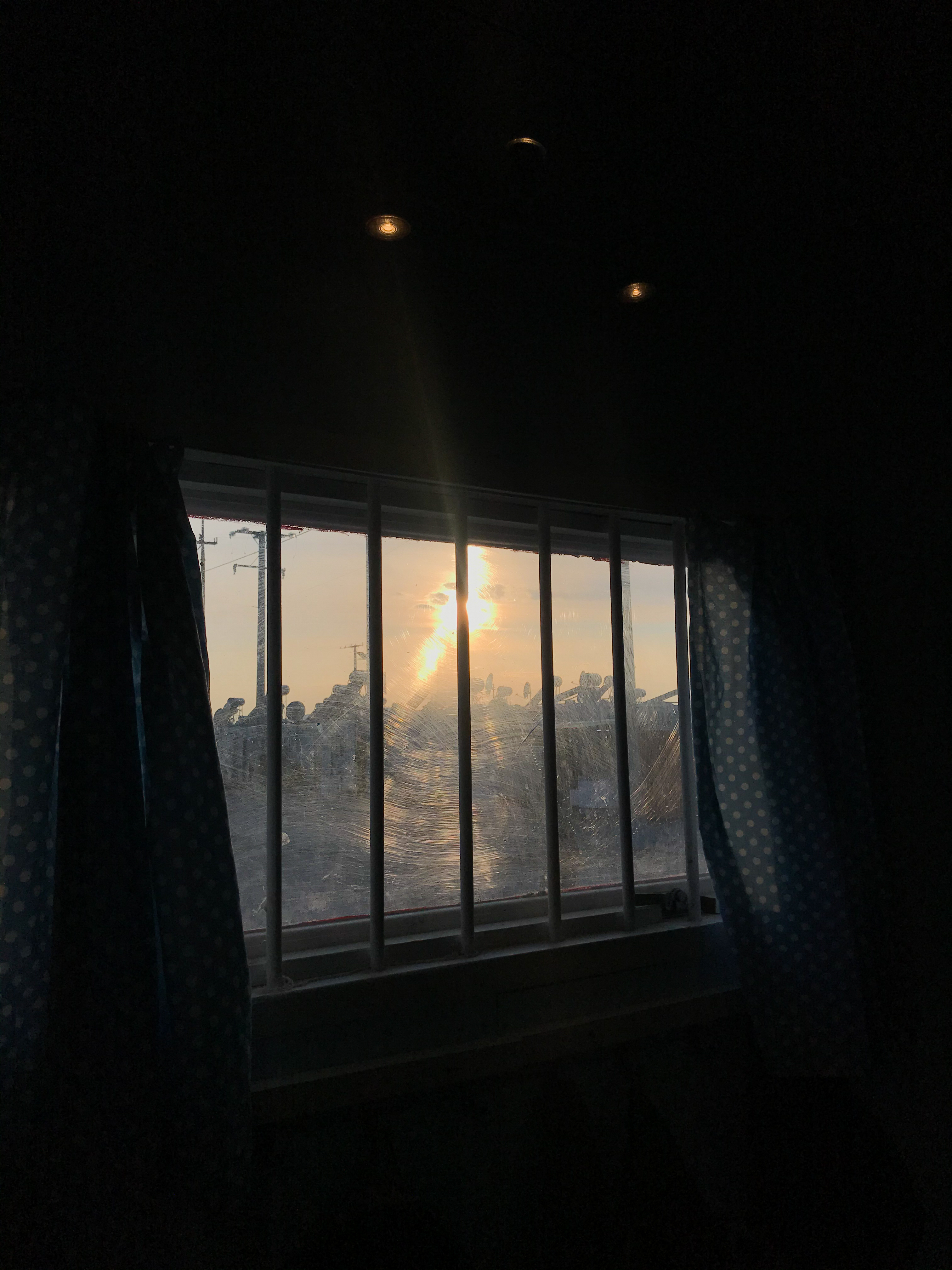 View of the Isoboxes through the Library window