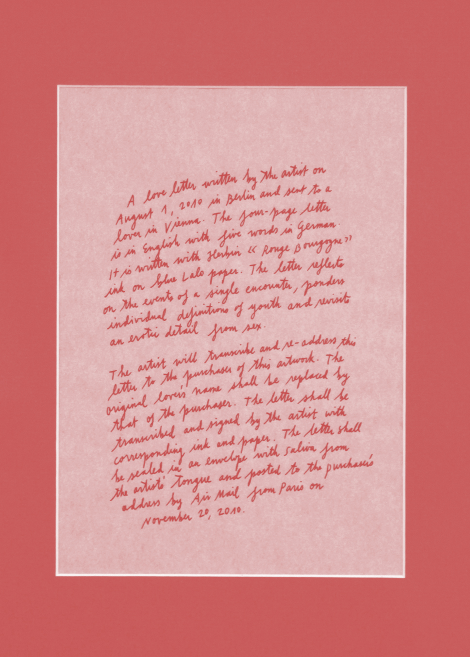Love Letters Transcribed, 2015