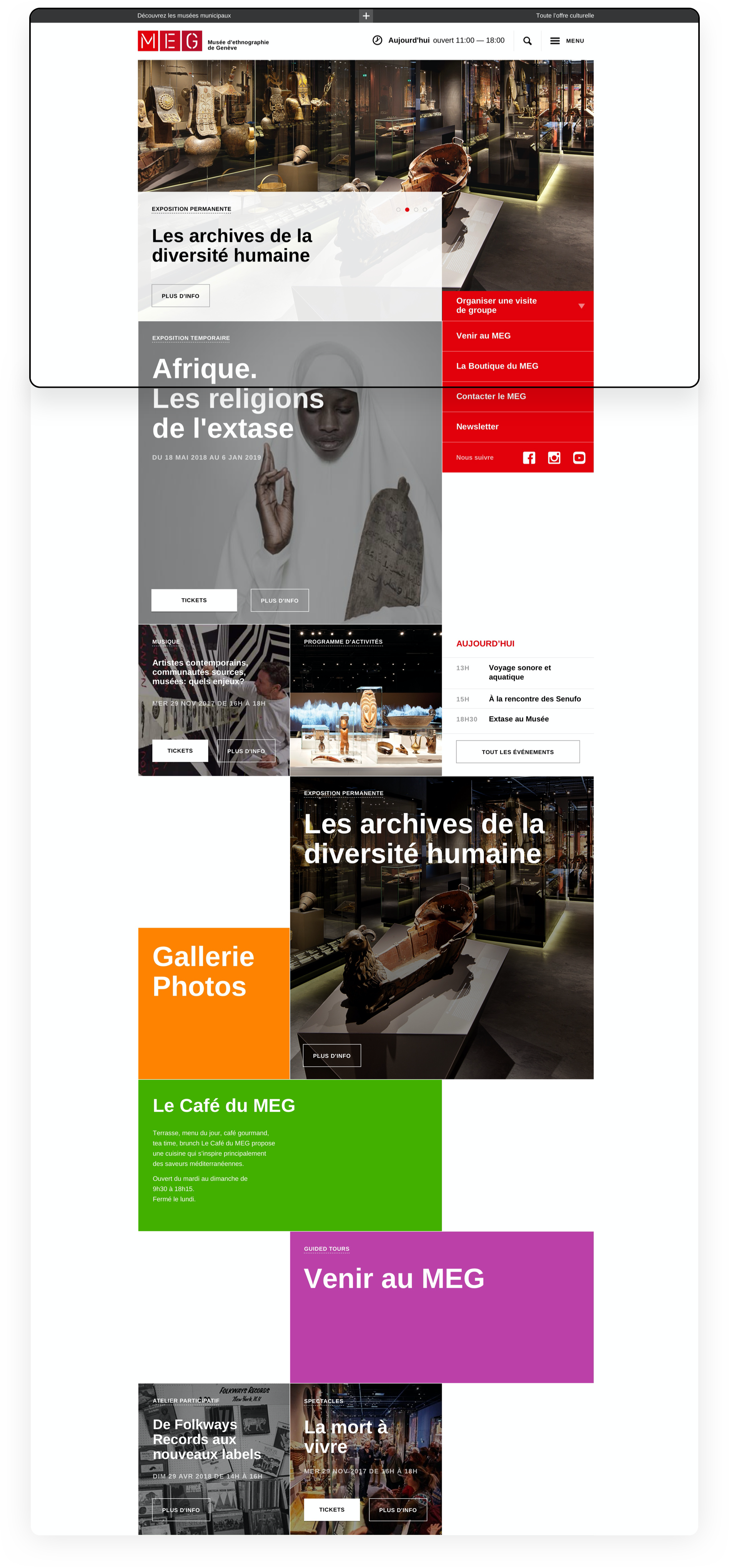 Long screenshot of redesigned homepage