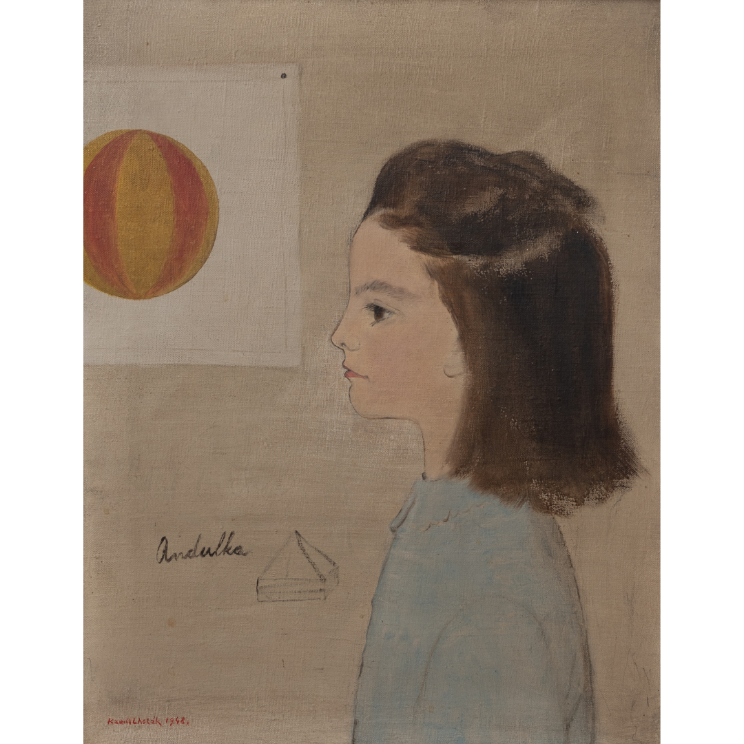   38. Kamil Lhoták (1912-1990)  Andulka Schaefrová II.  Vyvolávací cena: 2,200.000 Kč   Konečná cena: 7.560.000 Kč 