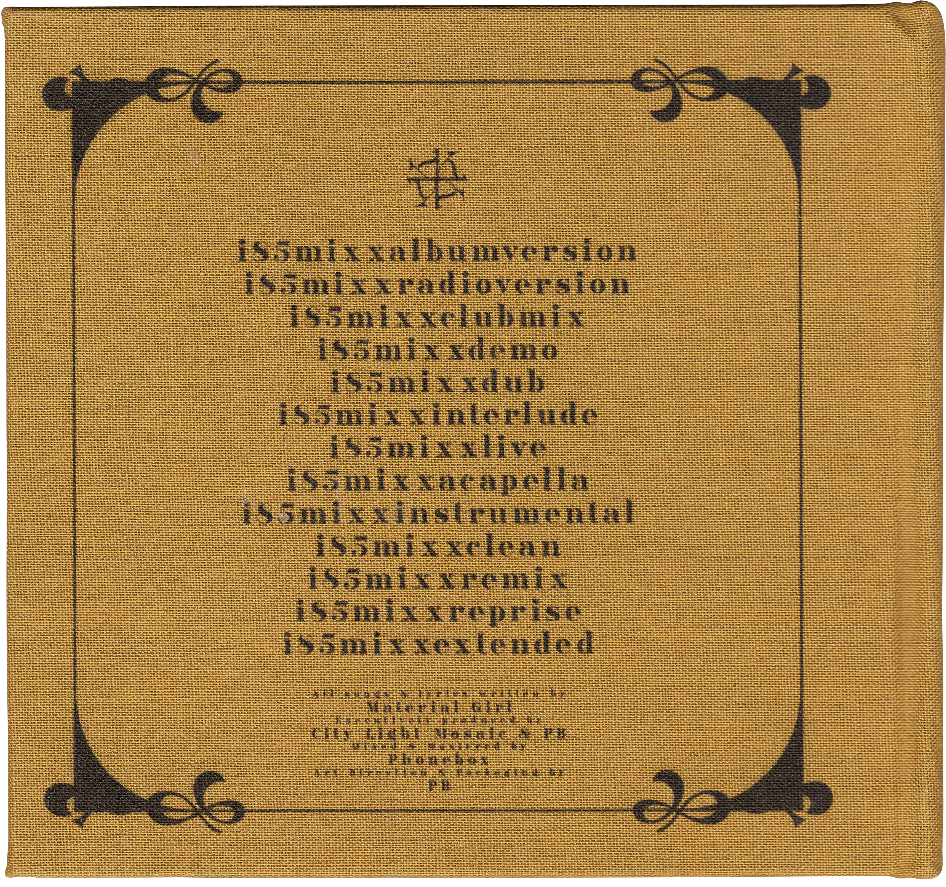 "i85" by Material Girl (2022) CD linen book tracklist