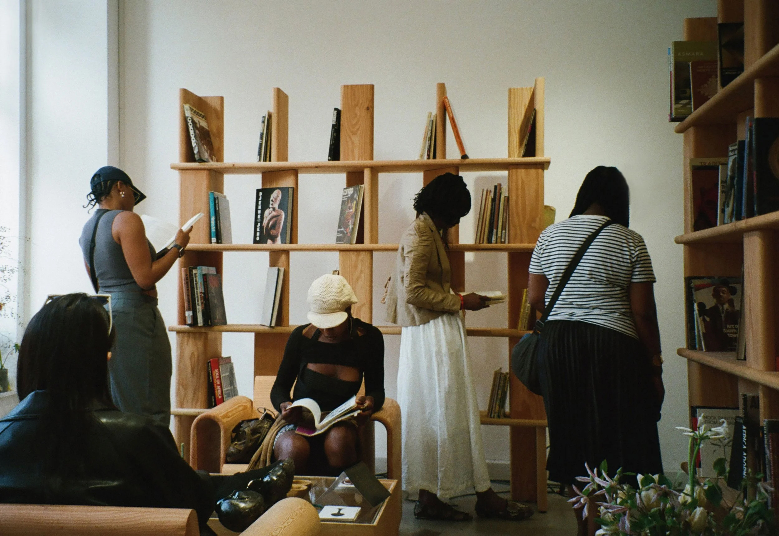 Furniture by Andu Masebo, Library by Seed Archives for Making Room. 