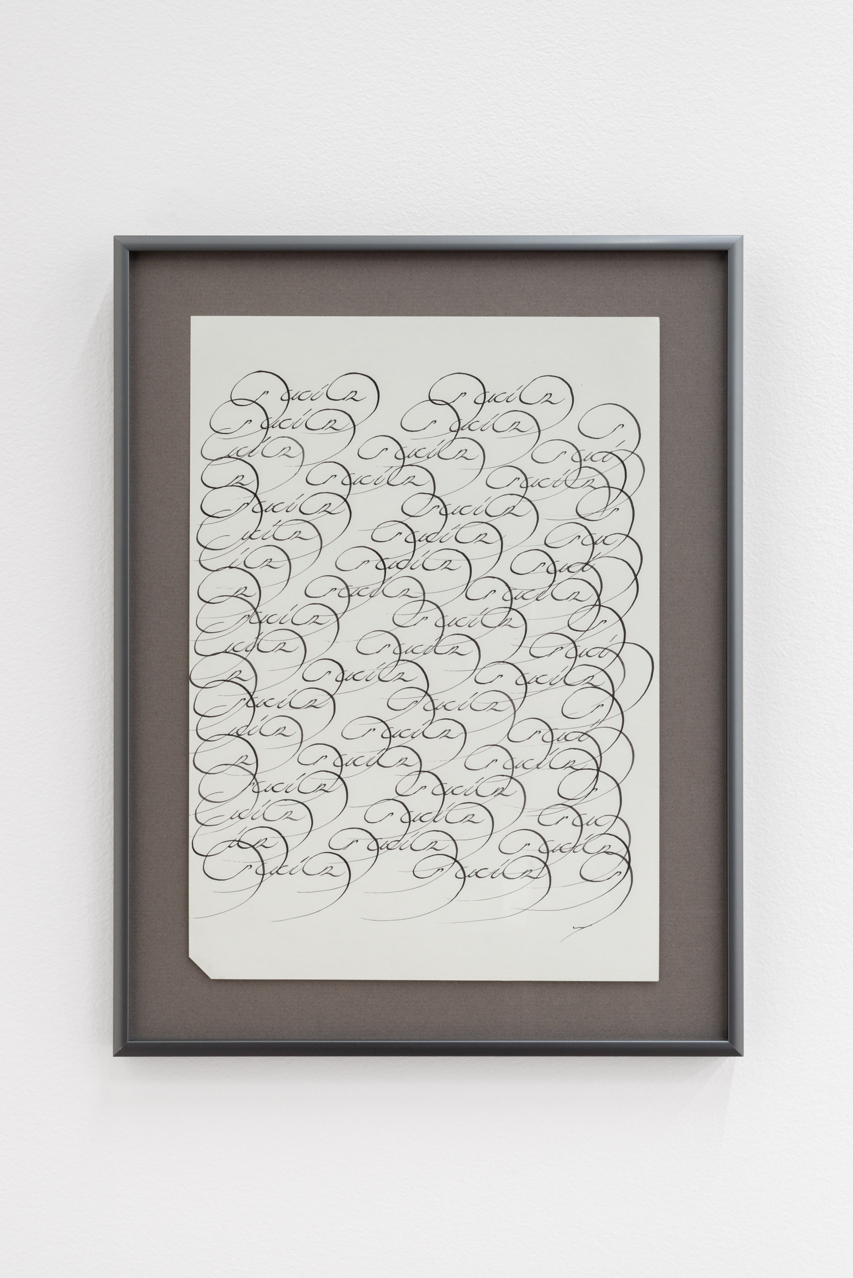 Evan McGraw, Ruin, 2025, 11.6” x 8.25” x / 29.5cm x 21cm. Ink on paper, framed and glazed.