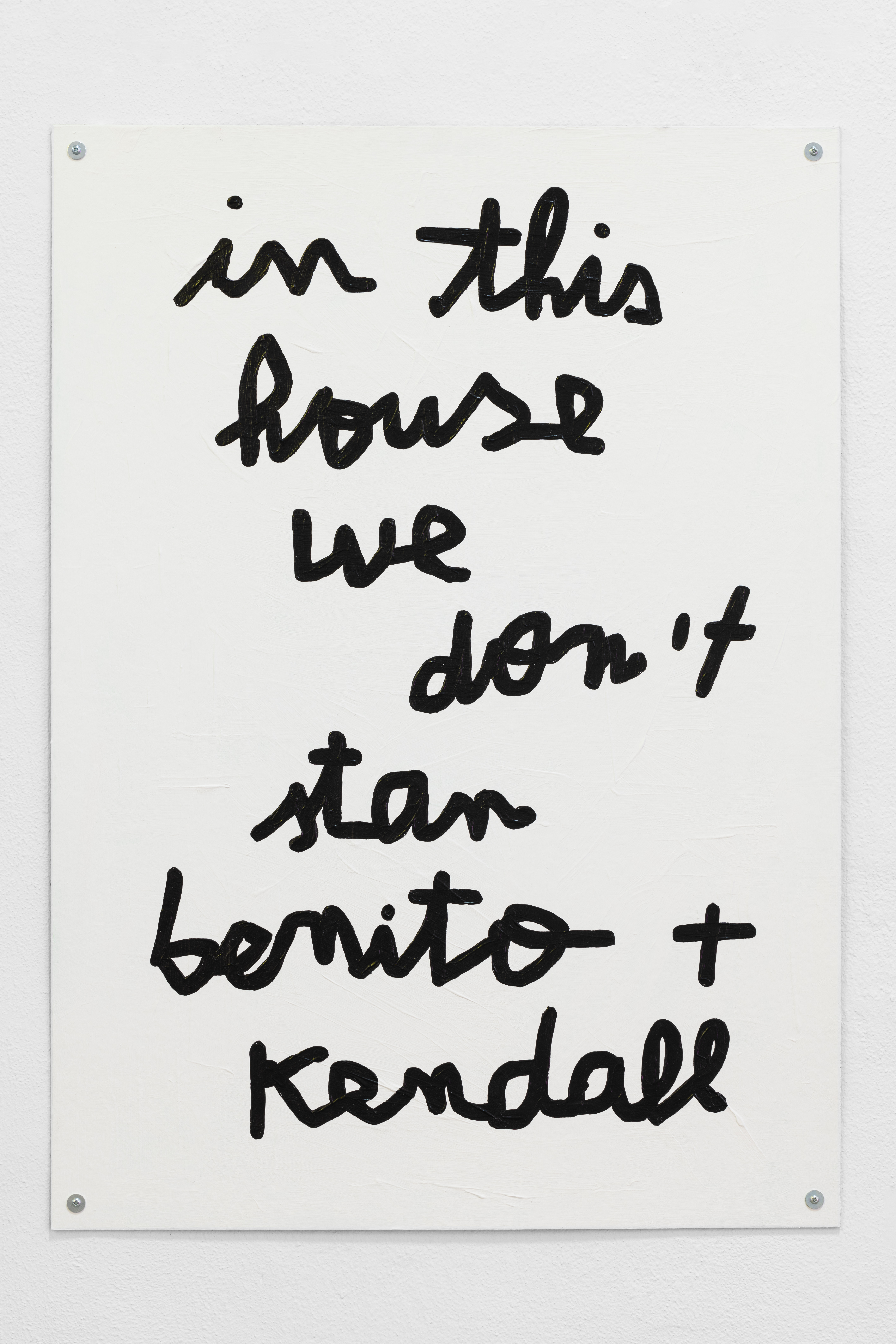 Don’t know about you but my body depends on blind items not oxygen. 2023Acrylic on cardboard105 × 75 cmUnique piece