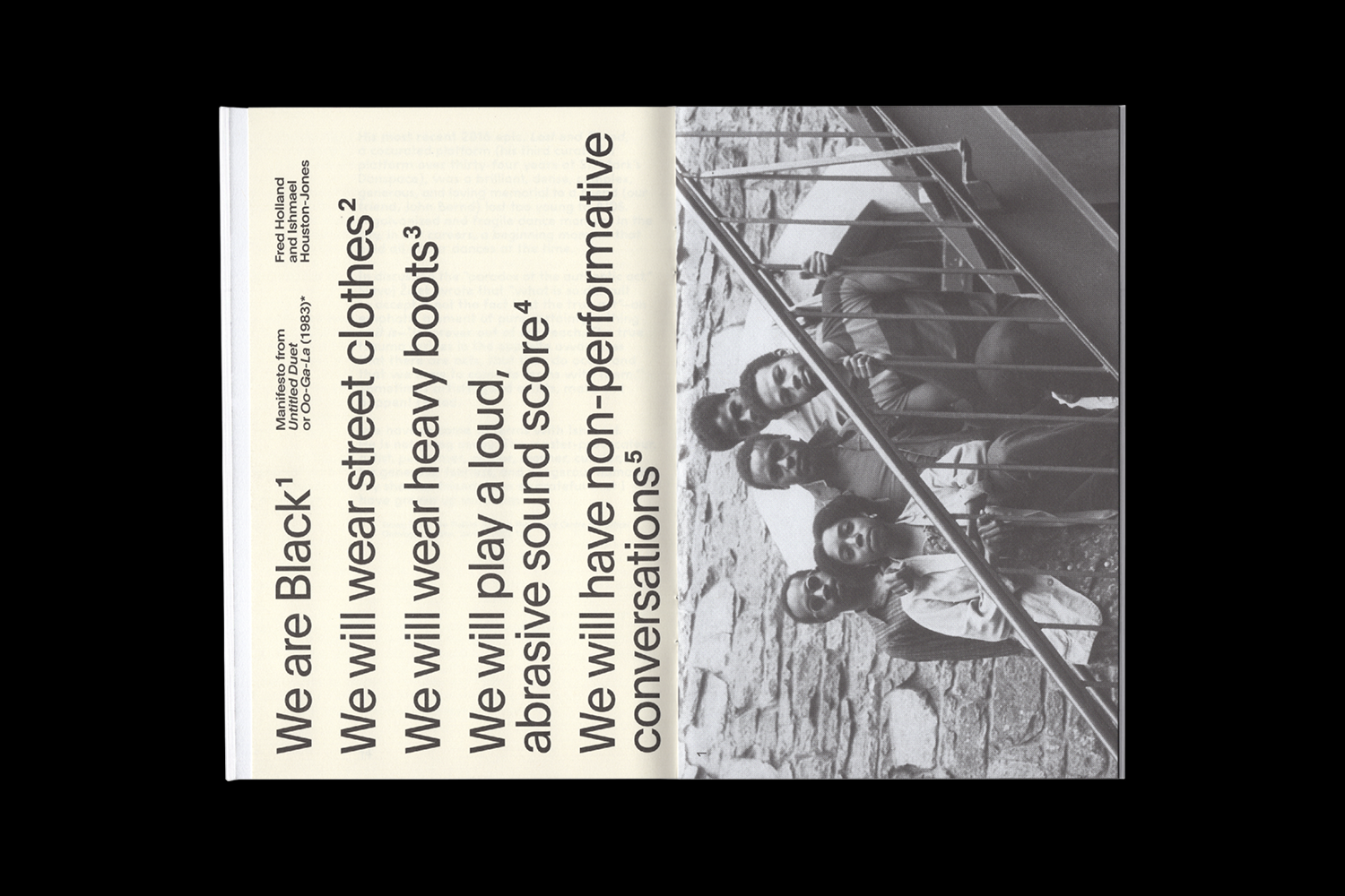 RELATIONS, 2018. PERFORMANCE COLLATERAL. Design Direction: Gabriel Melcher; Design: Dorothy Lin.