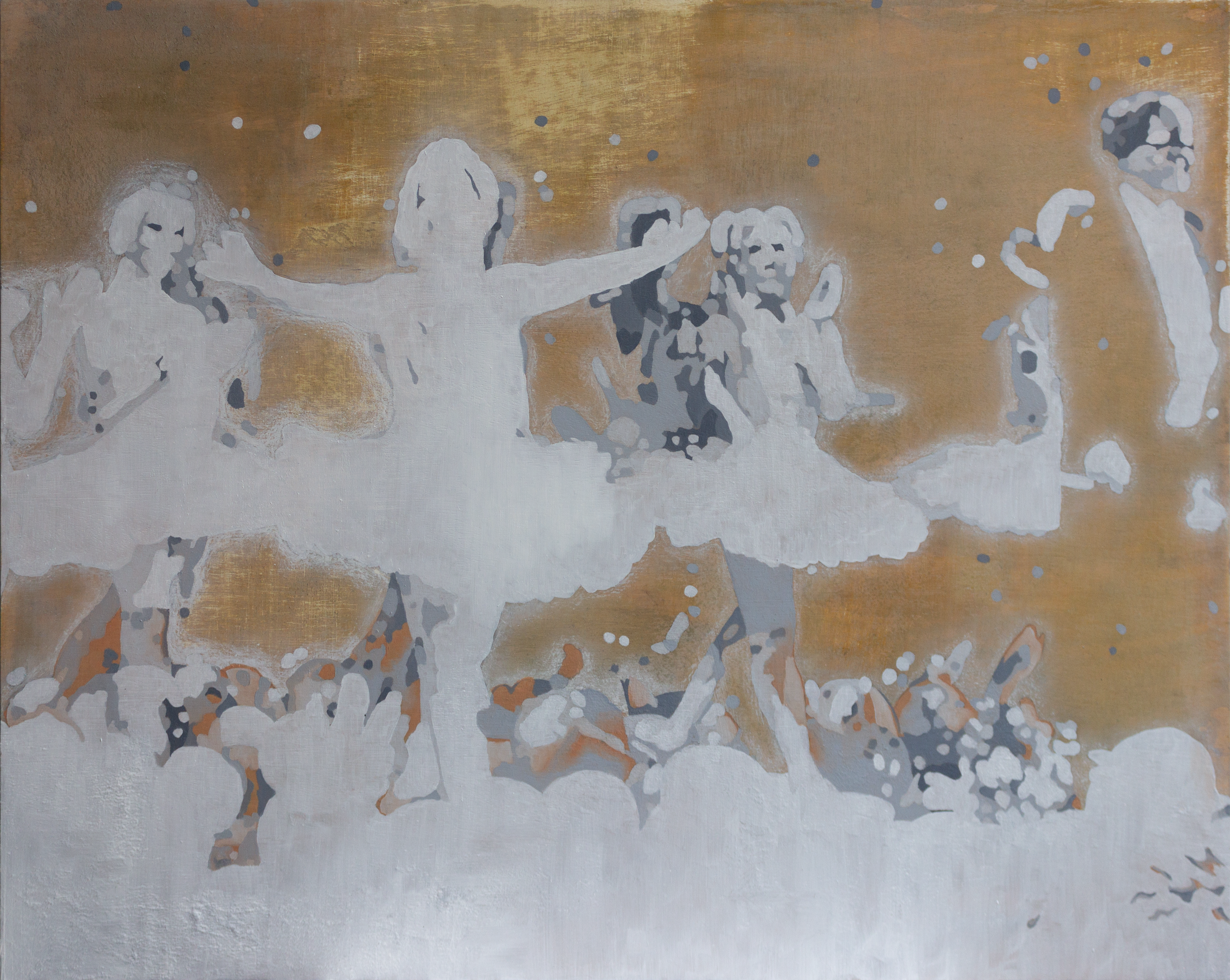 A ballet of spectres // Acrylic & Oil on Board // 50x40cm // 2021