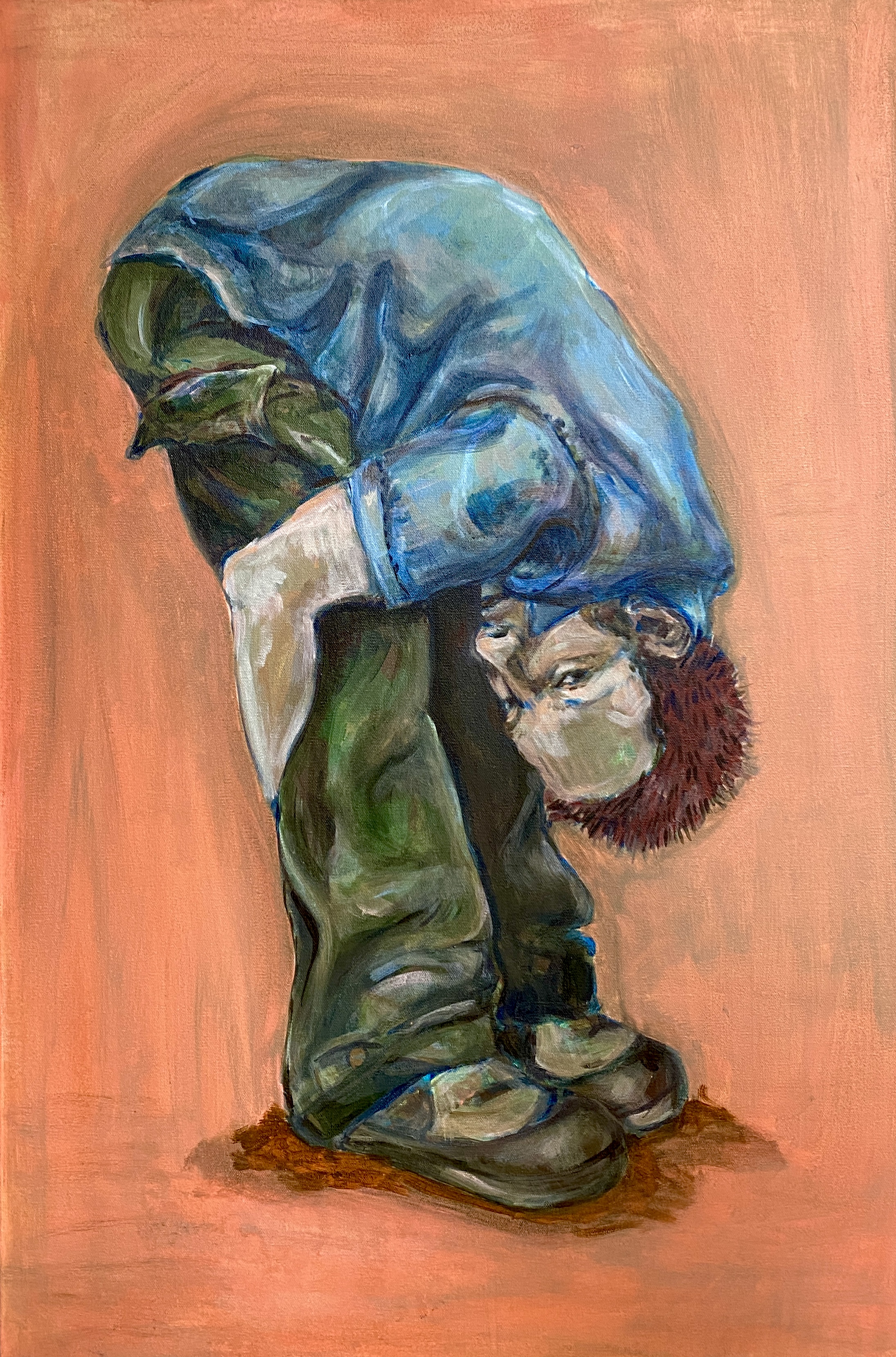 Unknown Portrait, acrylic paint on canvas, 2023, 36"x24" 