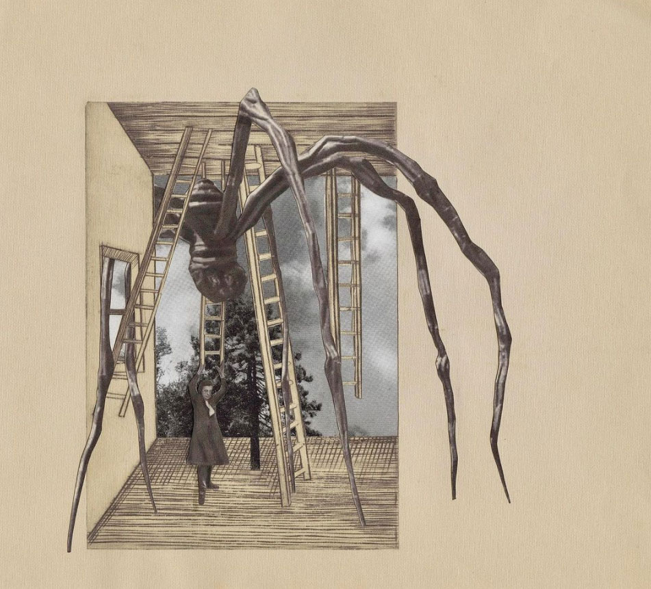 Louise Bourgeoise. Best known for her giant spider sculptures, the artist explored patriarchy, motherhood and what it meant for women to be subjects rather than objects of art. Combining, the discernible themes of self, motherhood and domesticity could explain why Bourgeois has become synonymous with the feminist art movement, taking on an almost ambassadorial role. She was a strong feminist, but never called herself a ‘female artist’ or a ‘feminist artist’, you wouldn’t be able to place her gender from looking at a lot of her work. Her art was autobiographical – she was dealing with universal emotions: jealousy, rejection, and so on.  Bourgeois’s work continues to influence contemporary artists. [Paty Benavides]