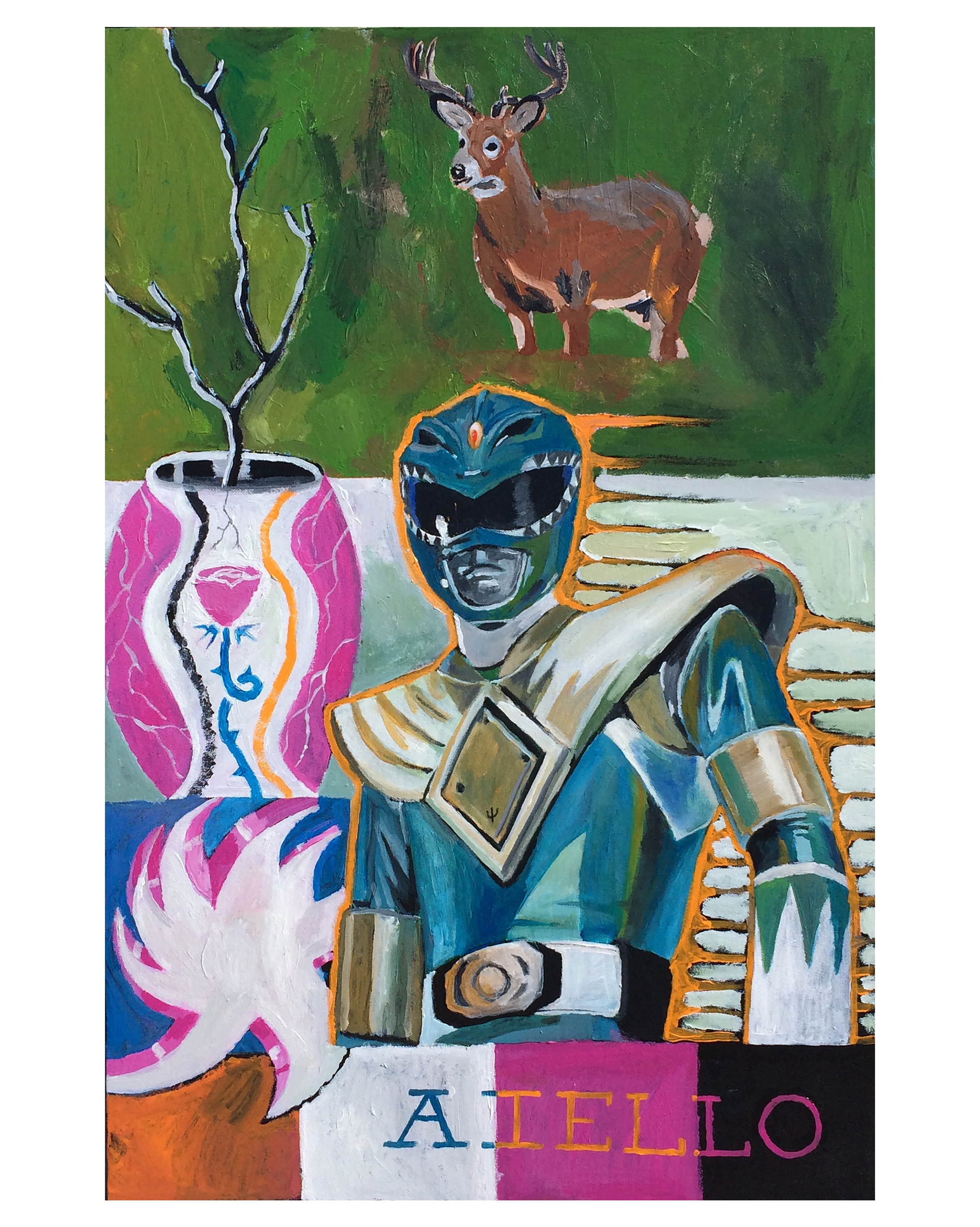 Man In the Woods, acrylic, 2' x 3'