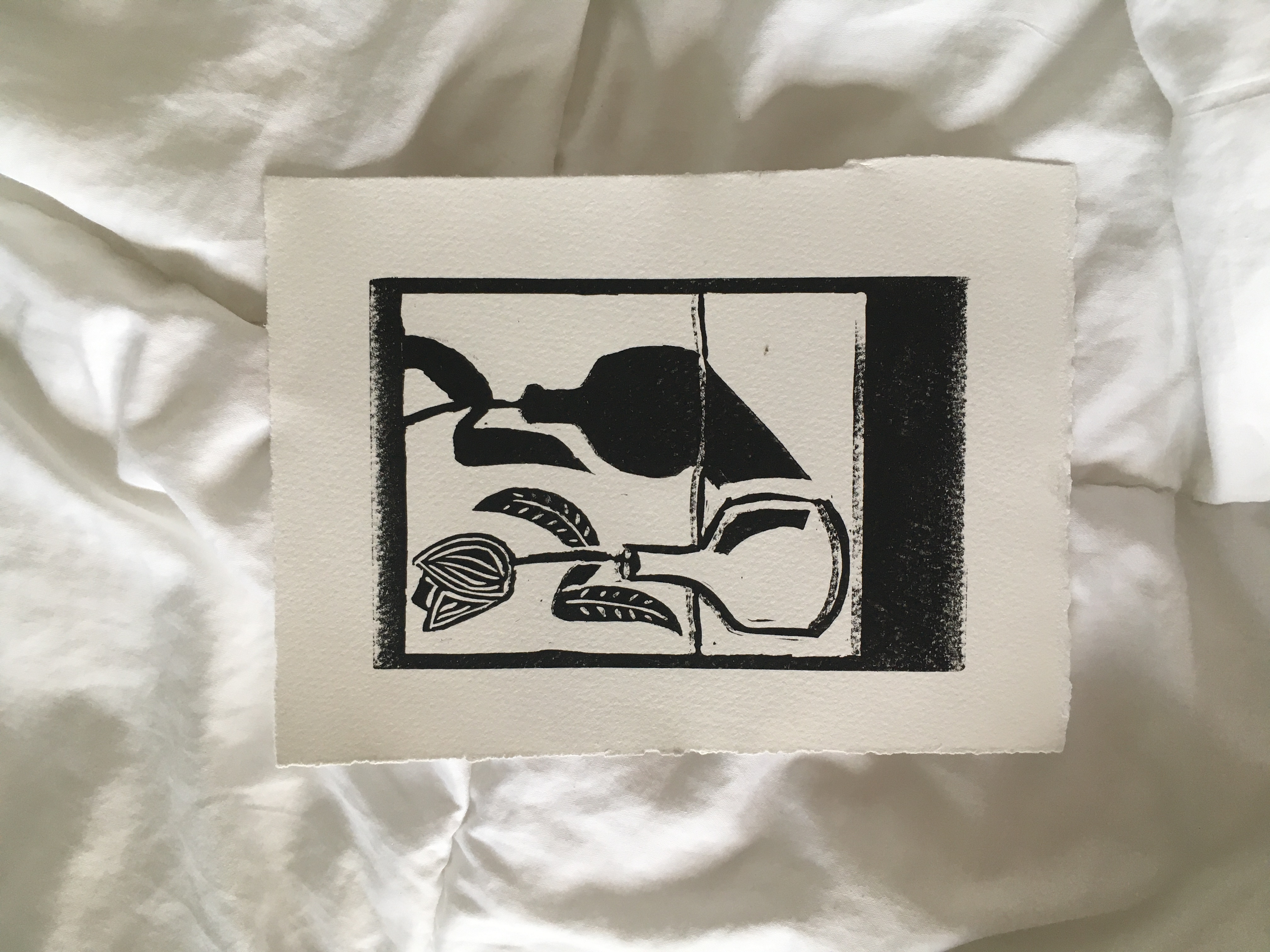 4" x 6" - block printing ink on paper (2021)