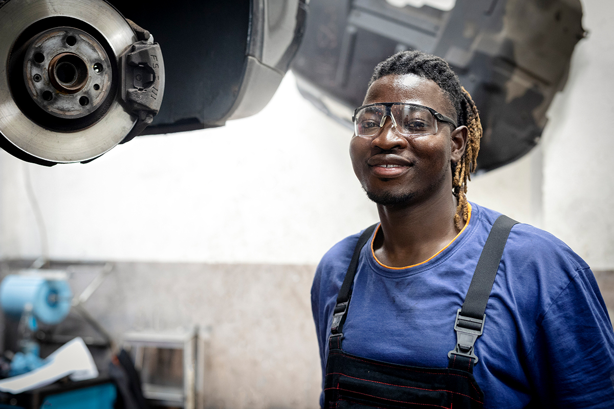 Portrait Hamburg, St.Pauli, Elfenbeinküste, Flüchtling