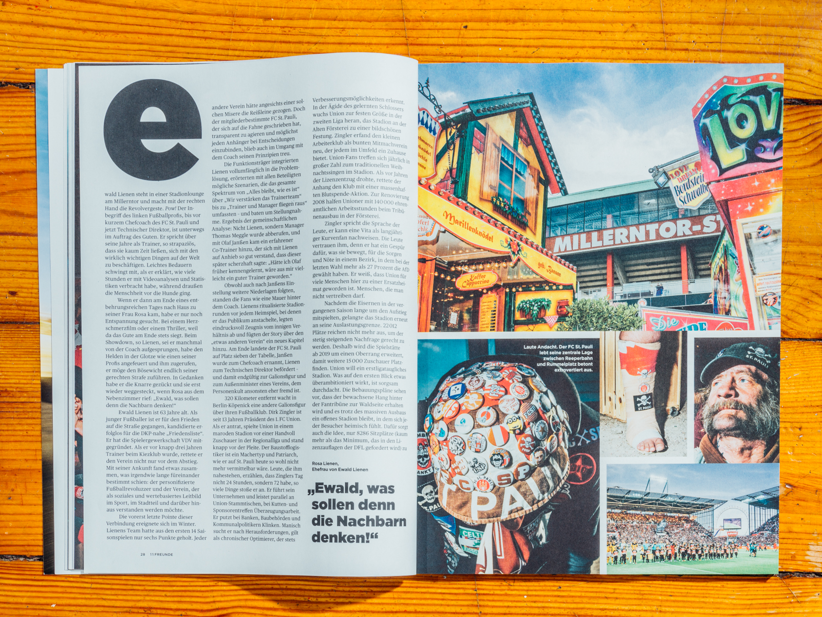 11 Freunde #190 / Reportage &uuml;ber die Fans von Union Berlin und St. Pauli, August 2017