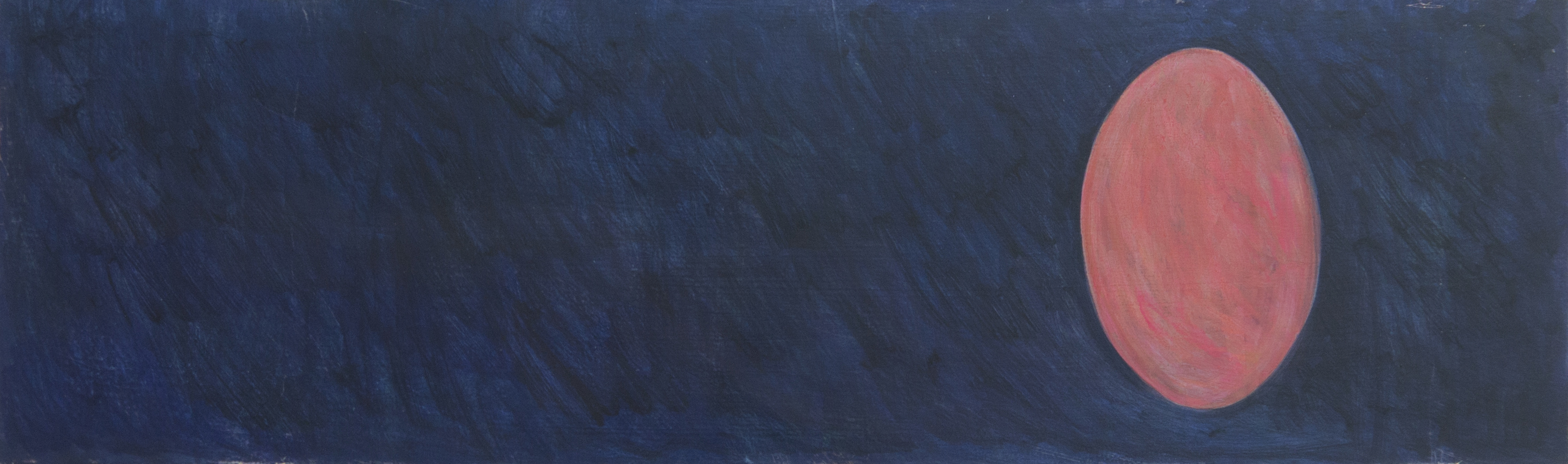 The red oval, 2019, oil on canvas, 30x100cm