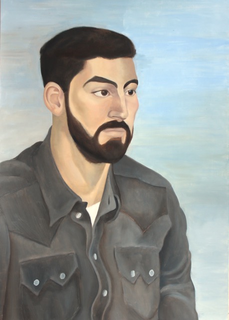 Darius, oil on paper, 2016