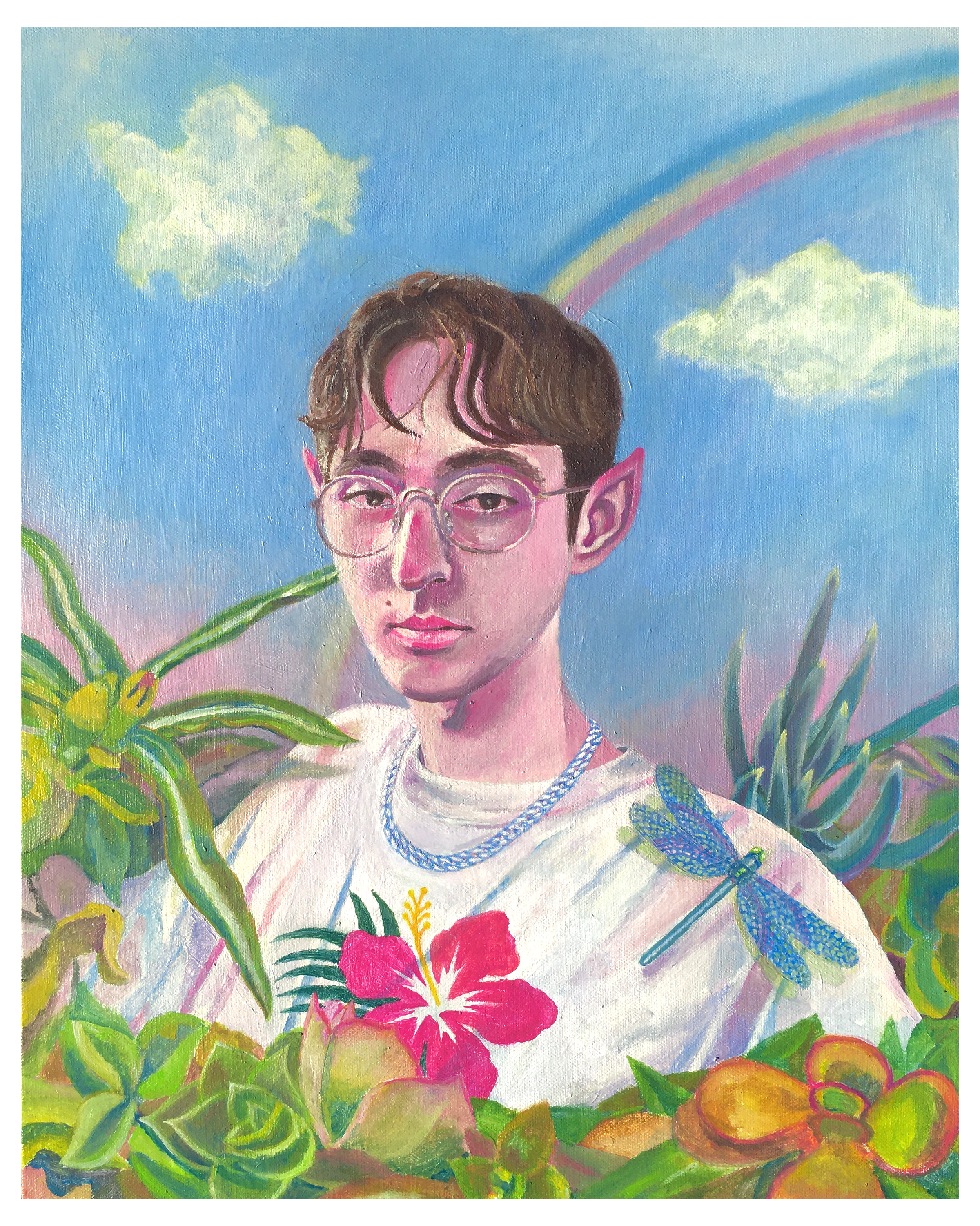 Self Portrait 2020, acrylic, 16" x 20"