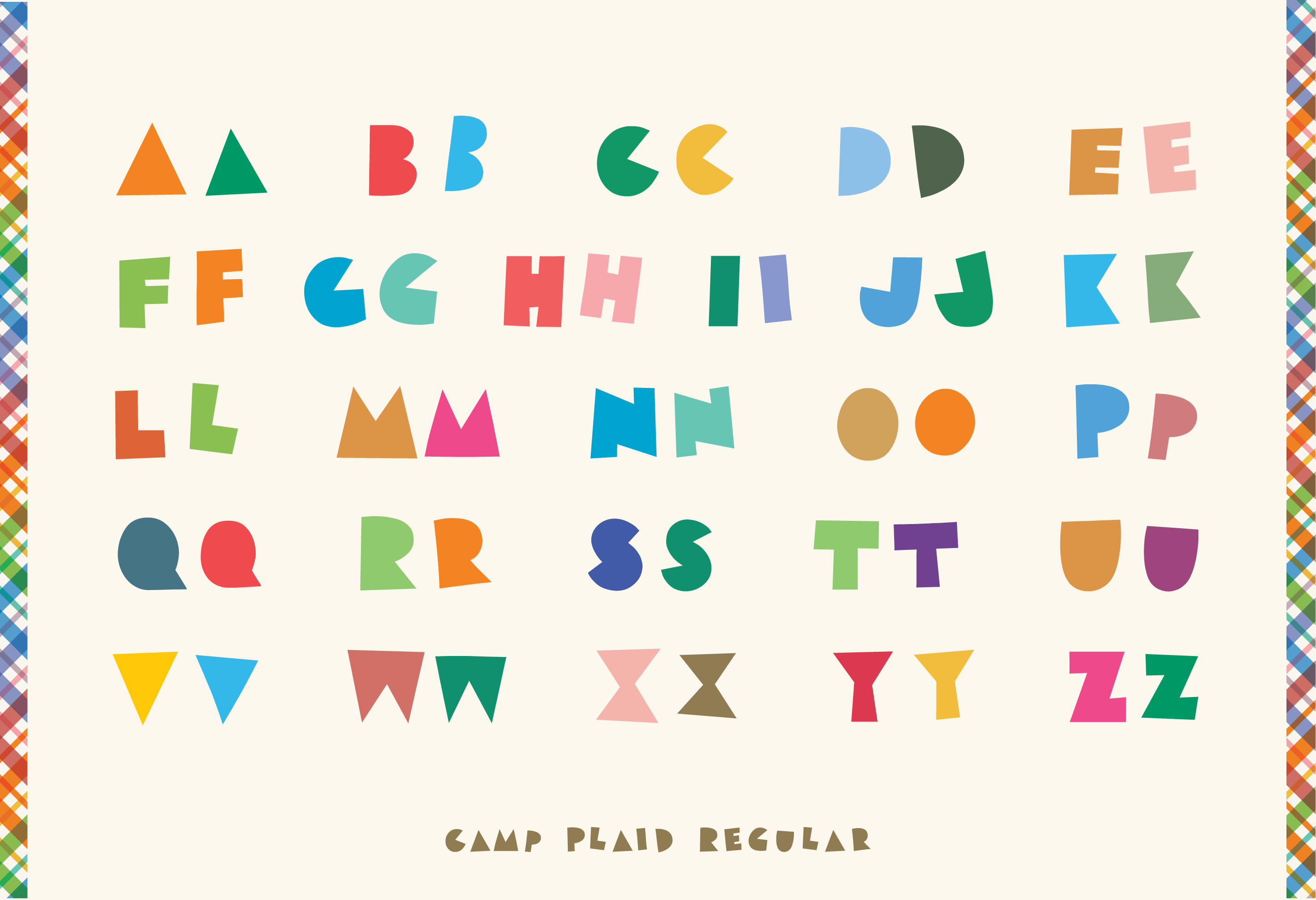 Camp Plaid Display Typeface