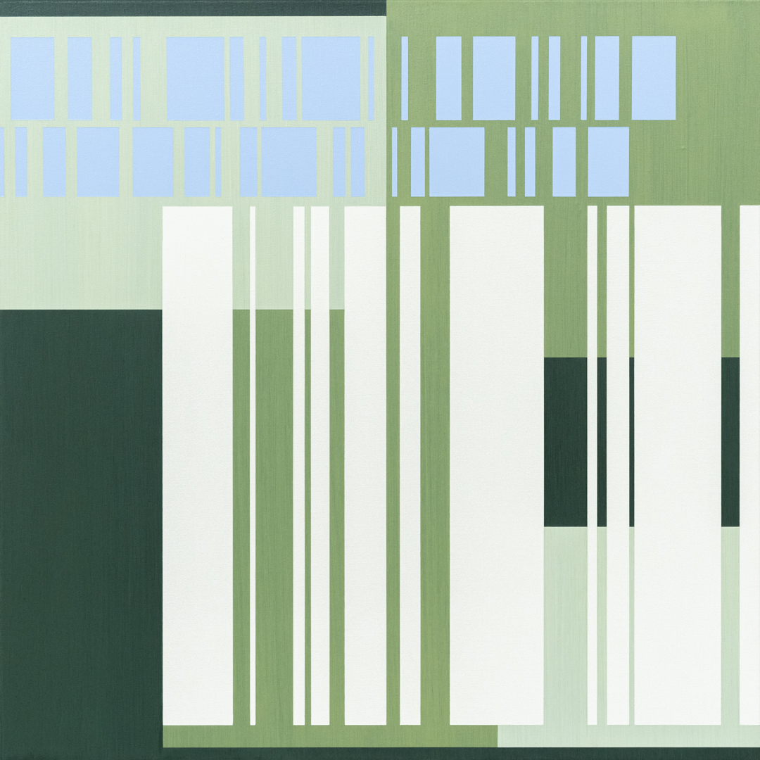 Approaching Capacity no. 13. Acrylic on linen, 66 x 66cm
