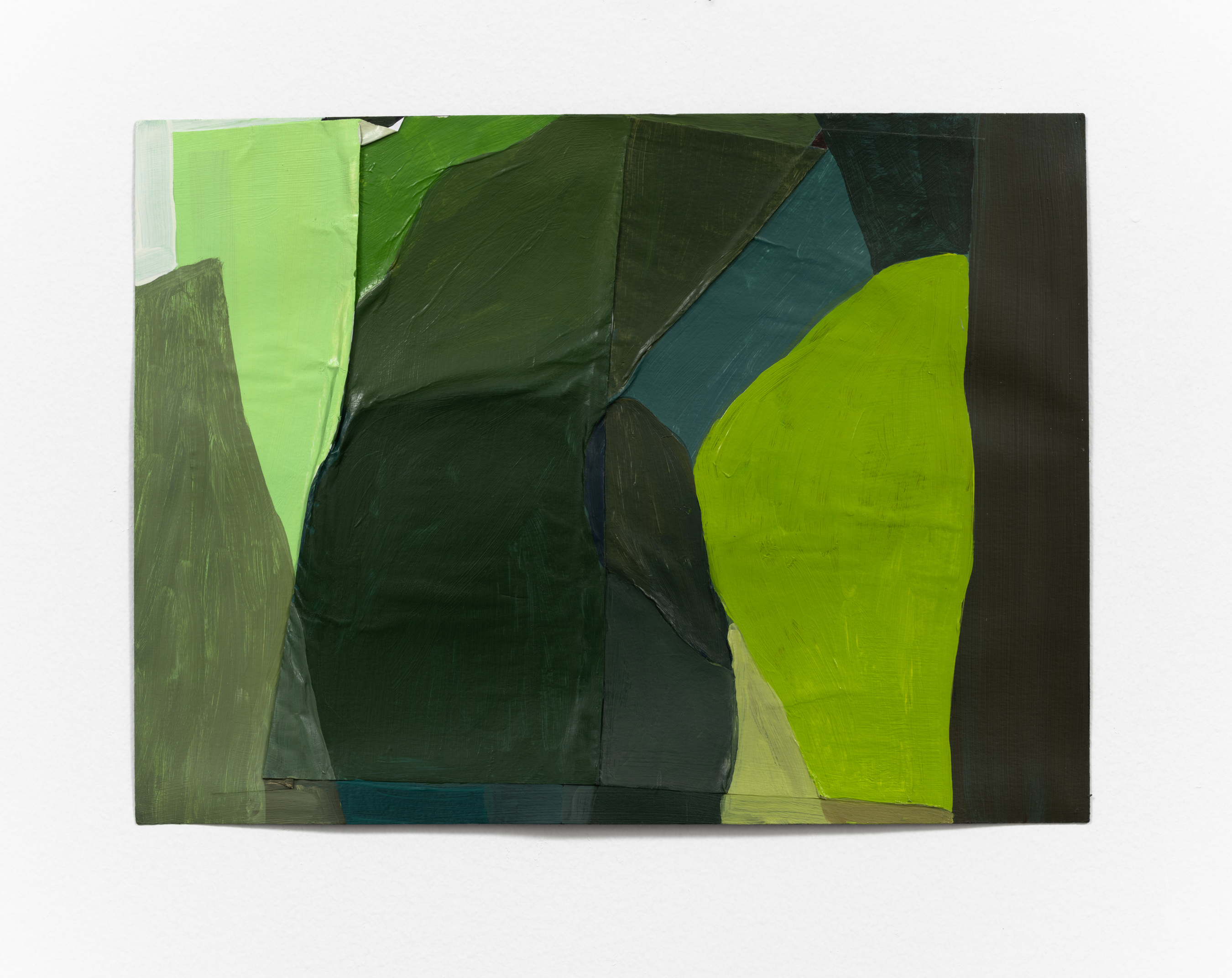 Woodstock, 2023, 9 x 12 in, Acrylic and printed photograph on Arches paper