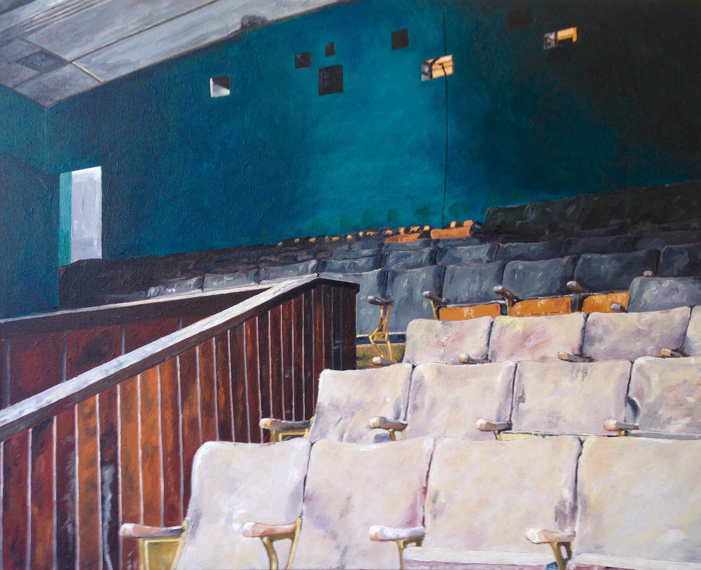 The Forgotten Theatre — Balcony II, Oil on Canvas, 40 x 50 cm.