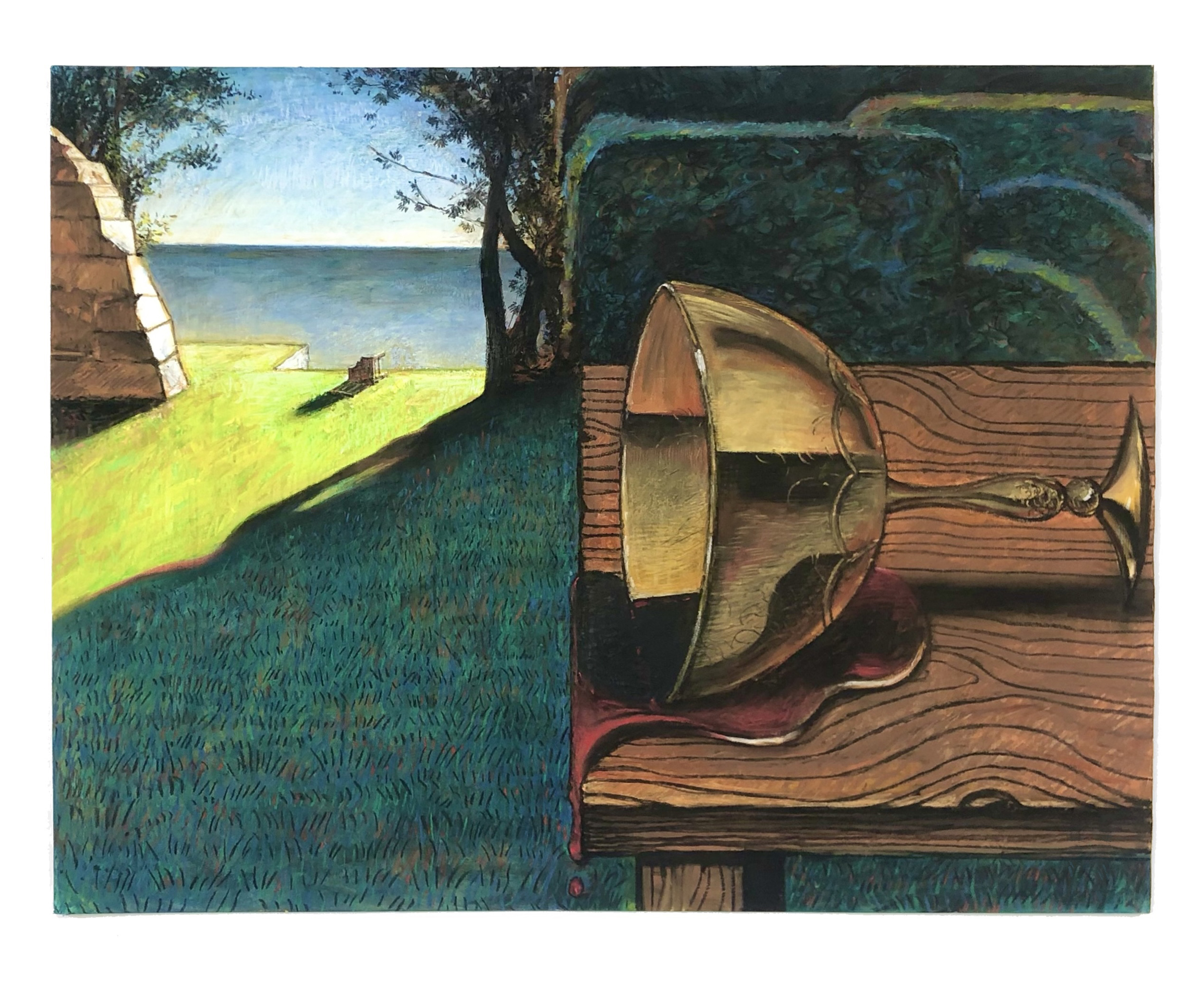 Untitled, pastel on wood, 42 x 32 inch, 2024