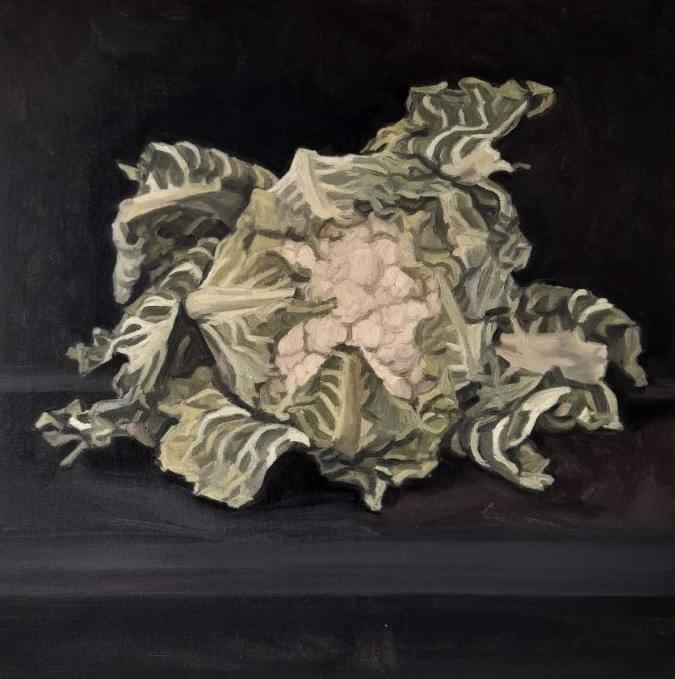 Face, huile sur toile, 50X50cm, 2022