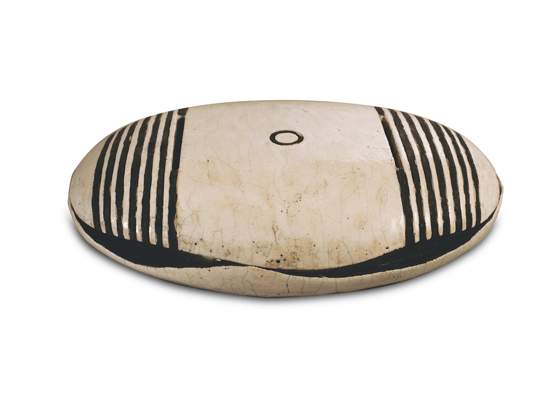 Quarto sasso di luce (Ceramica Raku, cm 36x9x25, 1998)