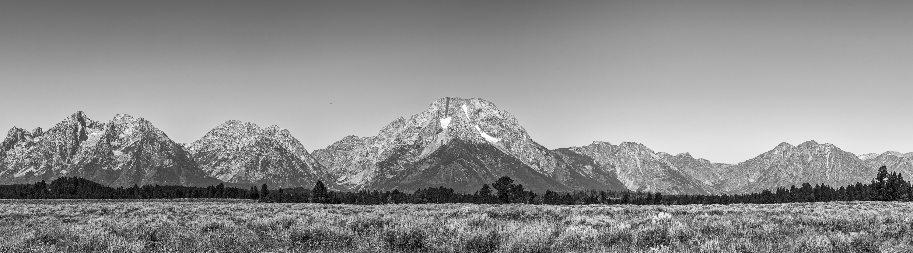 Wyoming. Chaine du grand Teton. Panorama 5 photos